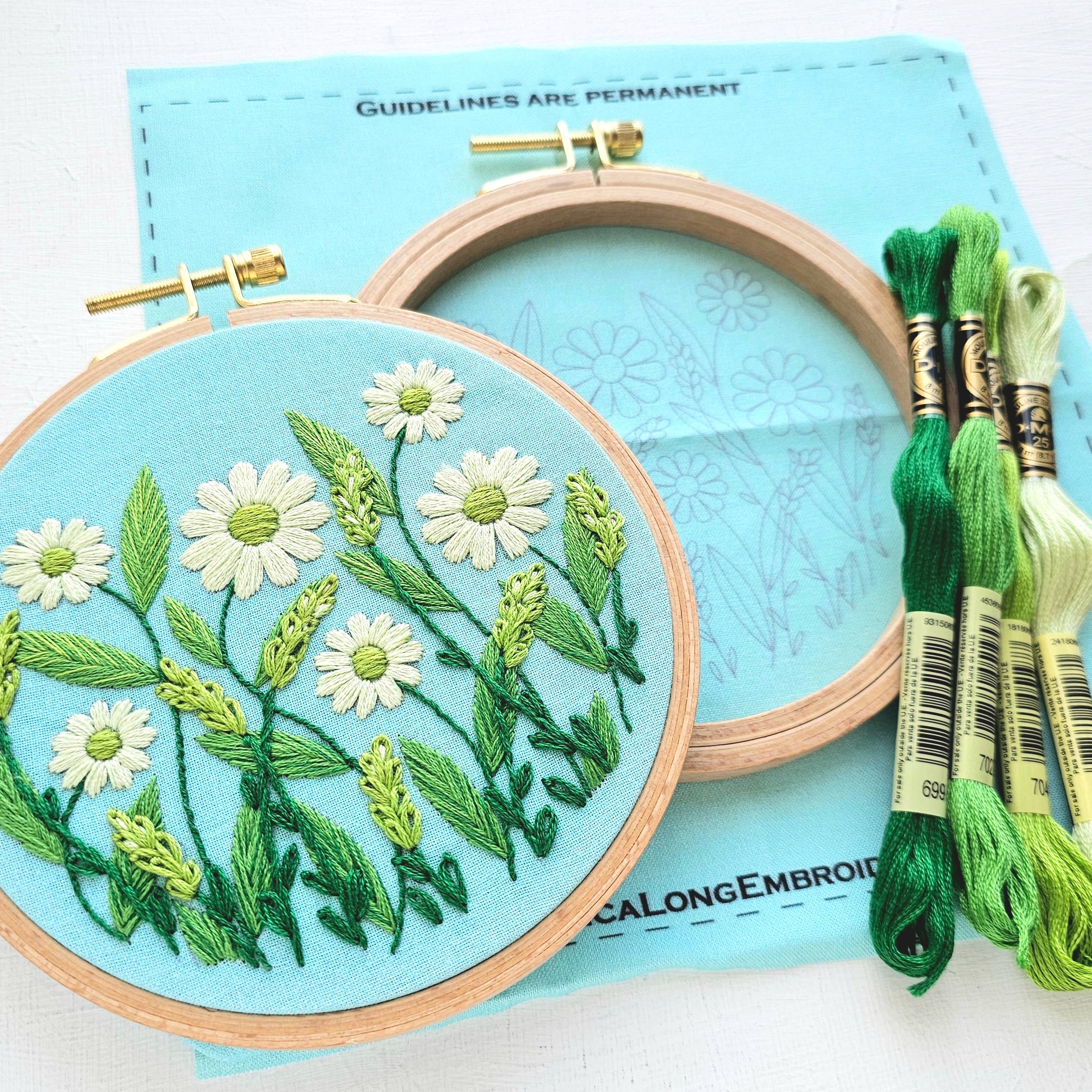 Kit de broderie Daisy Field pour débutants