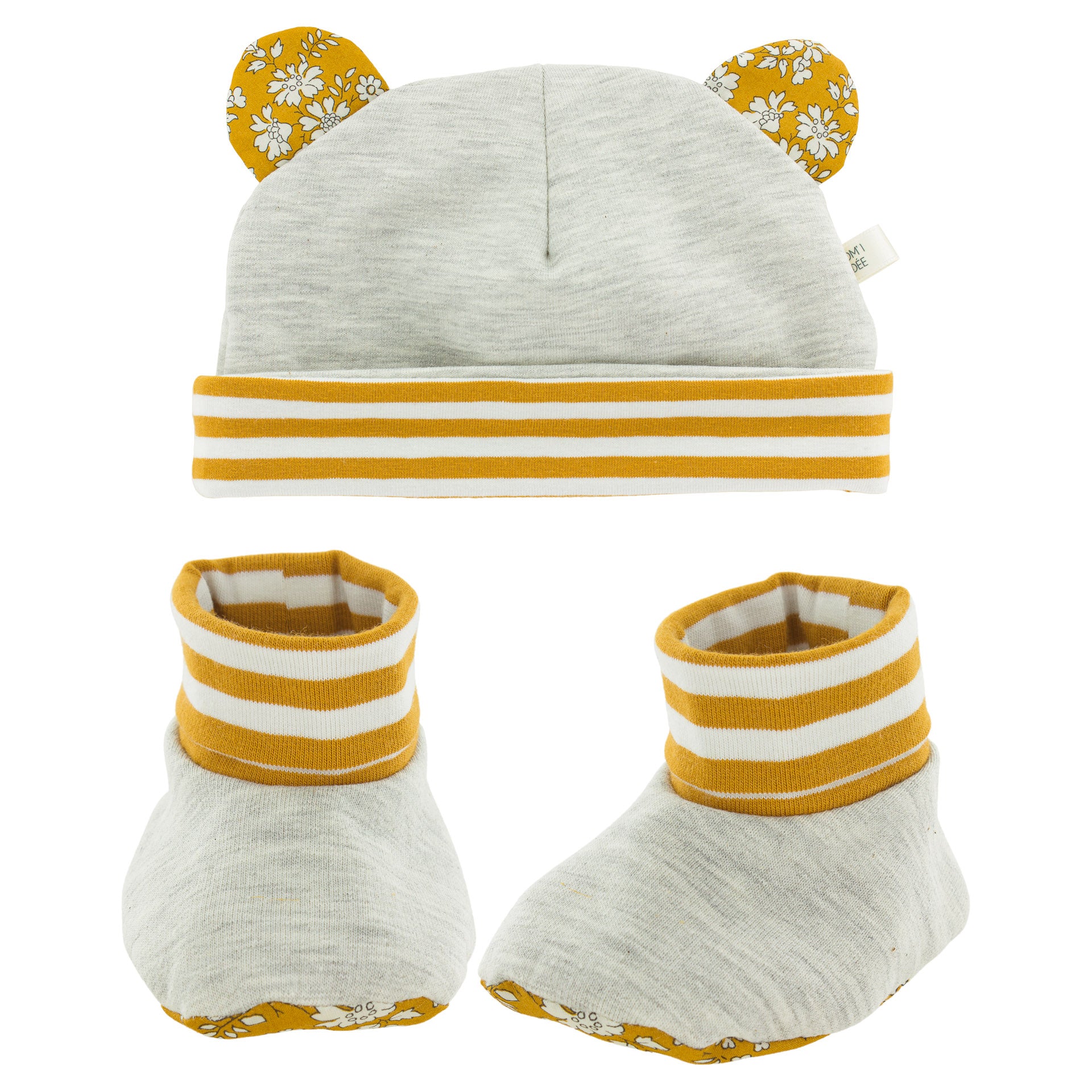 Kit naissance bonnet et chaussons