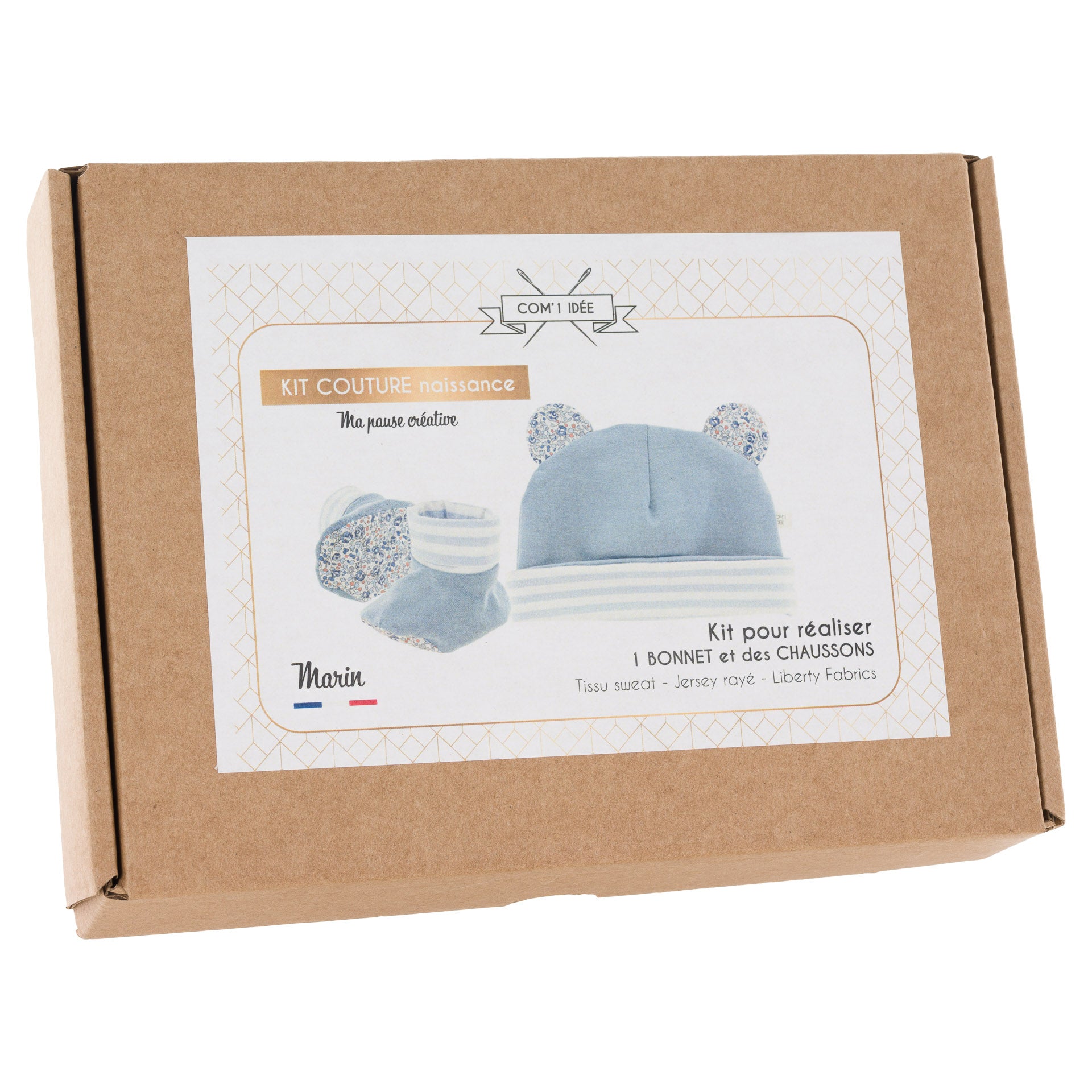 Kit naissance bonnet et chaussons