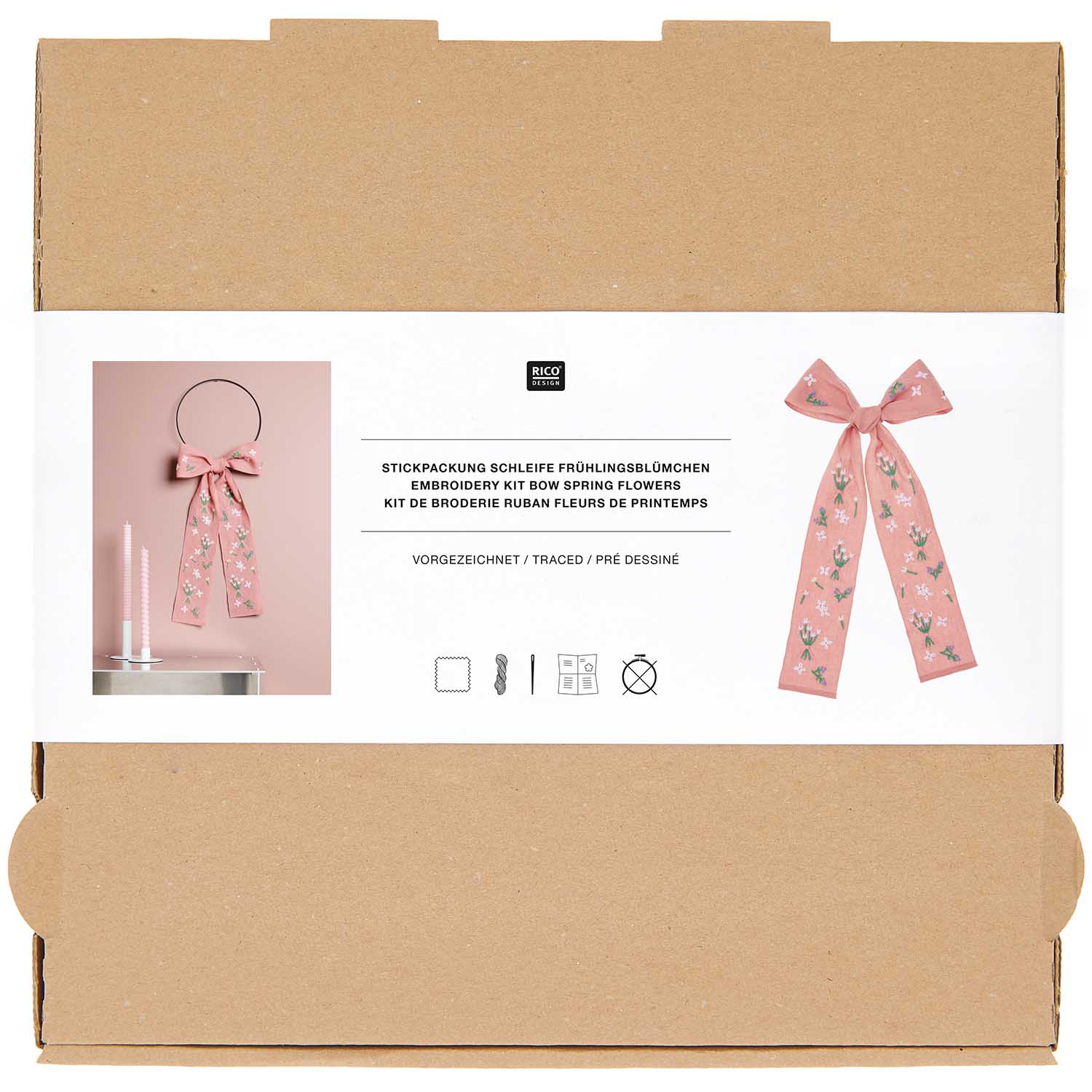 Kit broderie - Ruban Fleurs de printemps