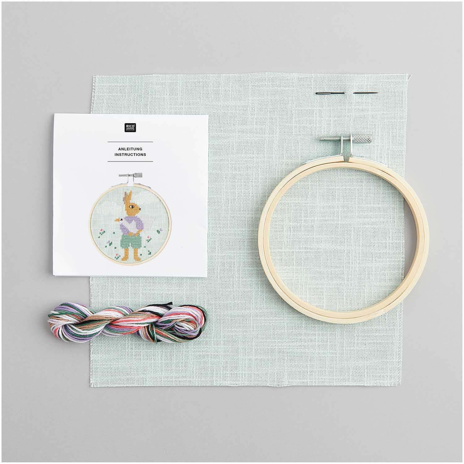 Kit Point de croix - Lapin Amis de coeur