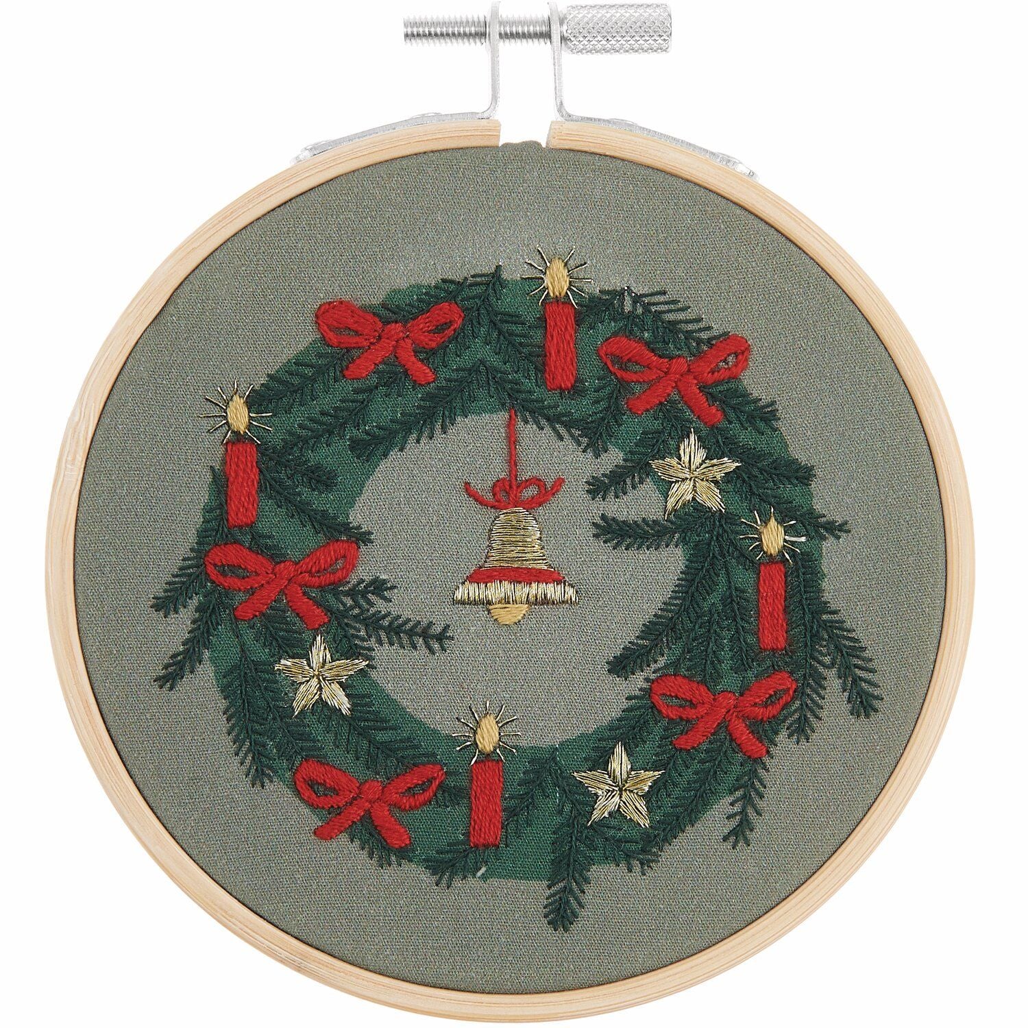 Kit broderie - Couronne de Noël