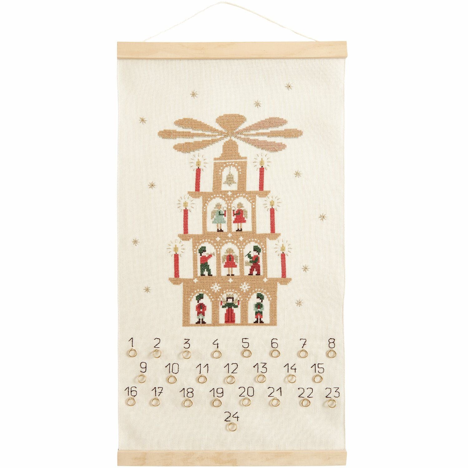 Kit point de croix - Calendrier de l'Avent à broder