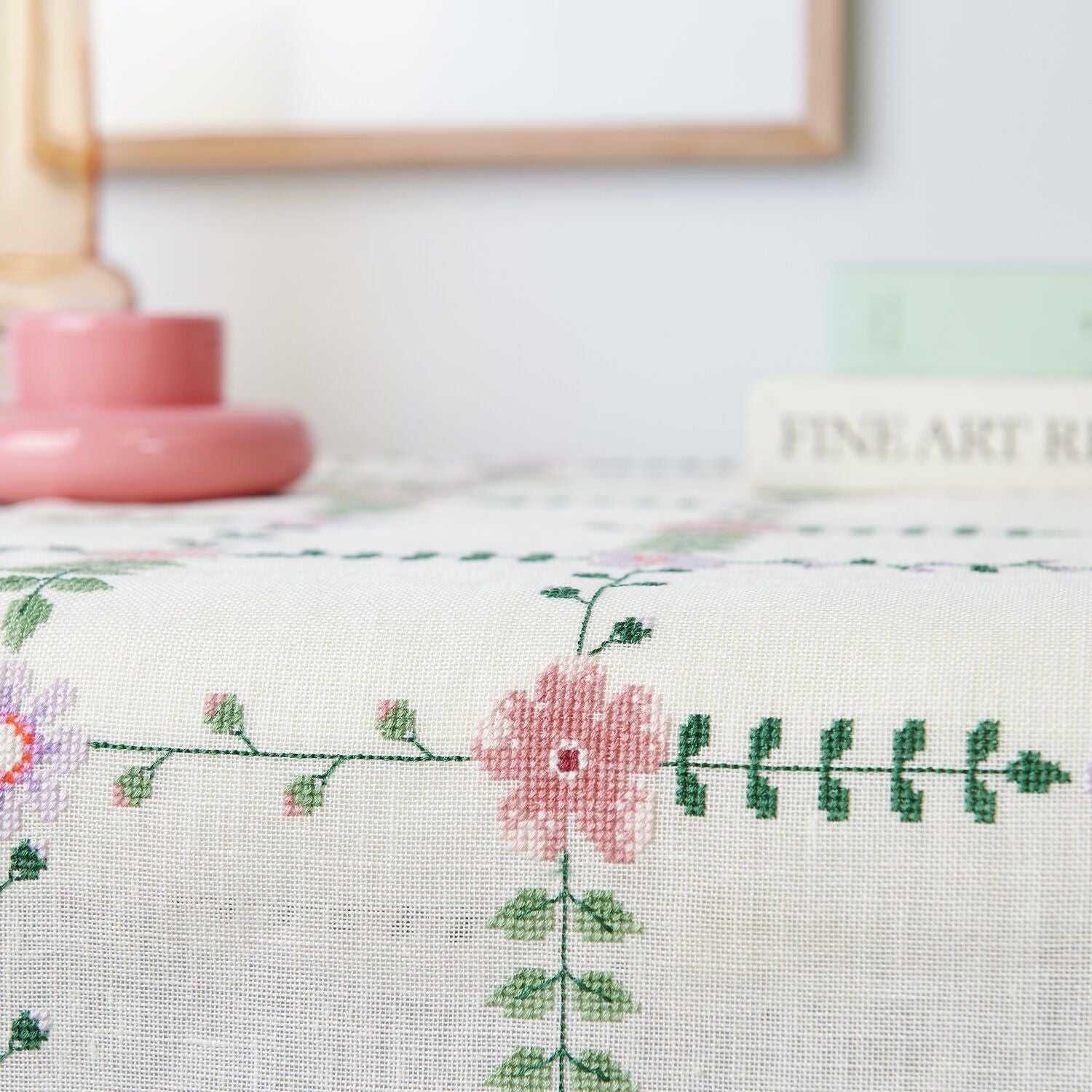 Kit Point de croix - Chemin de table Fleurs Sauvages