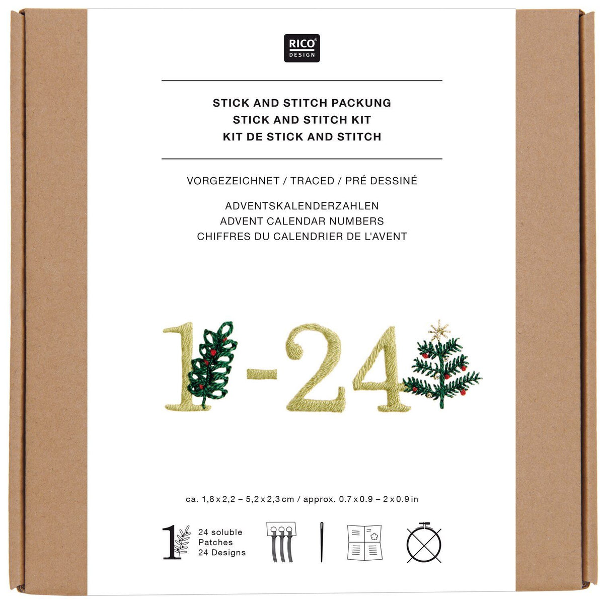 Stick and Stitch Calendrier de l'Avent 2026 - broderie en patchs