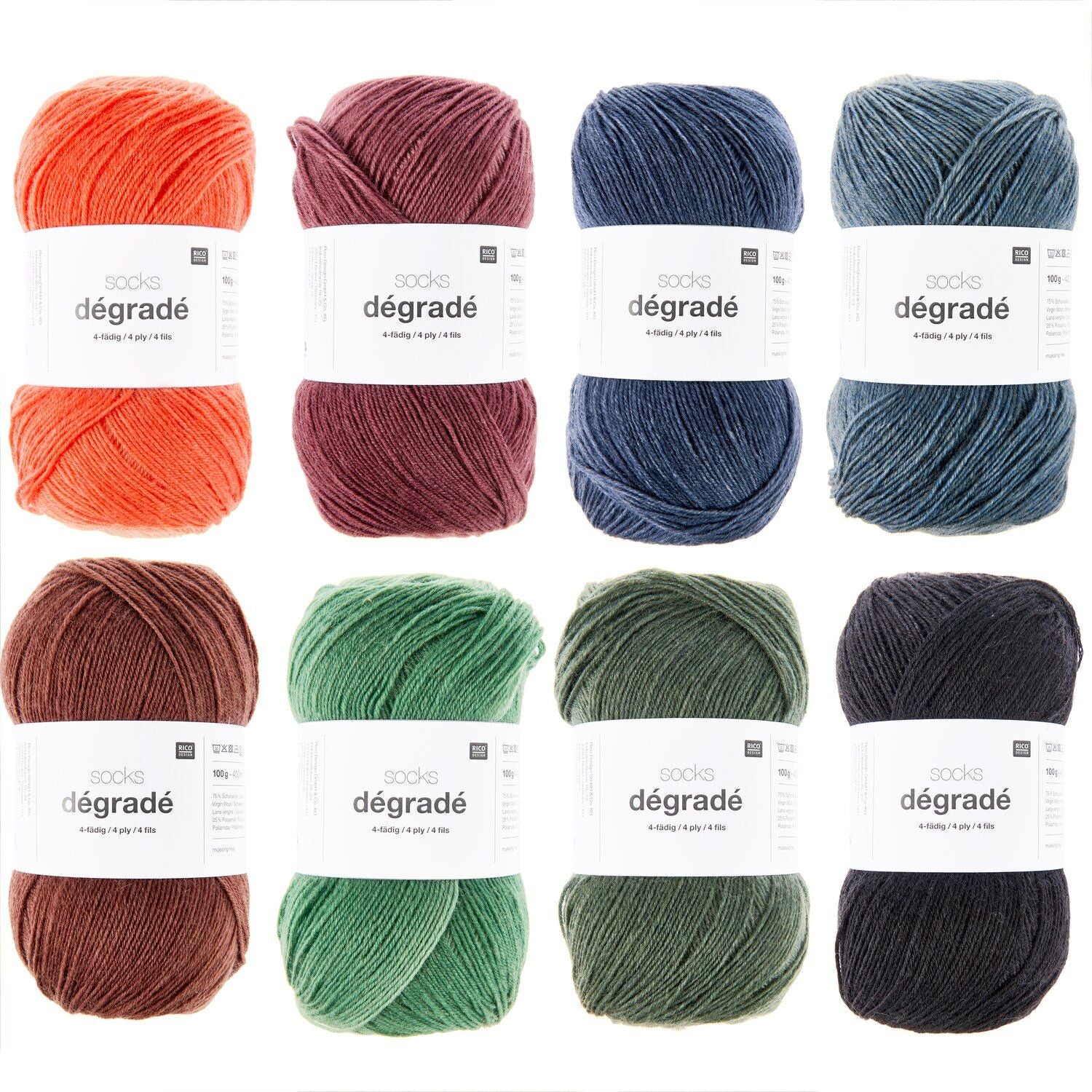 Socks dégradé 4 ply