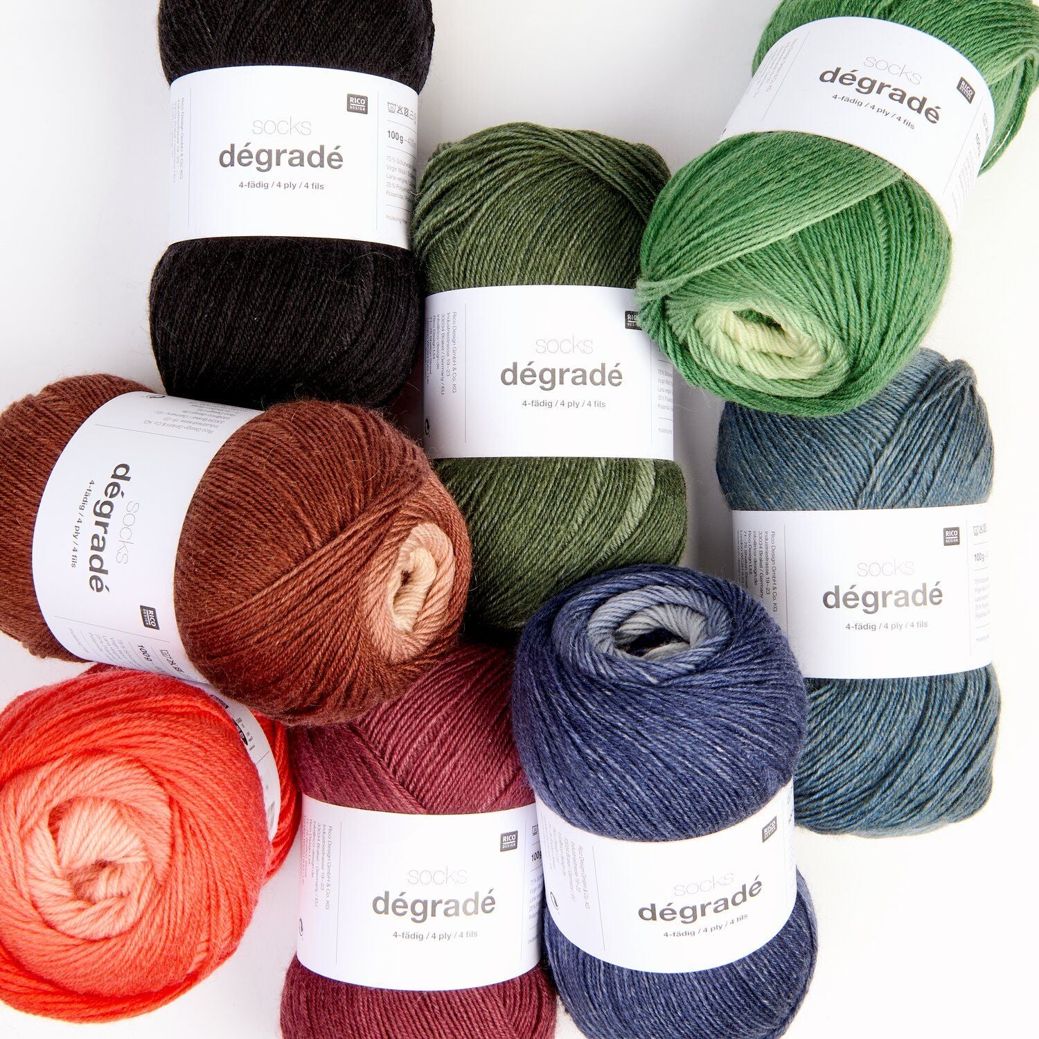 Socks dégradé 4 ply