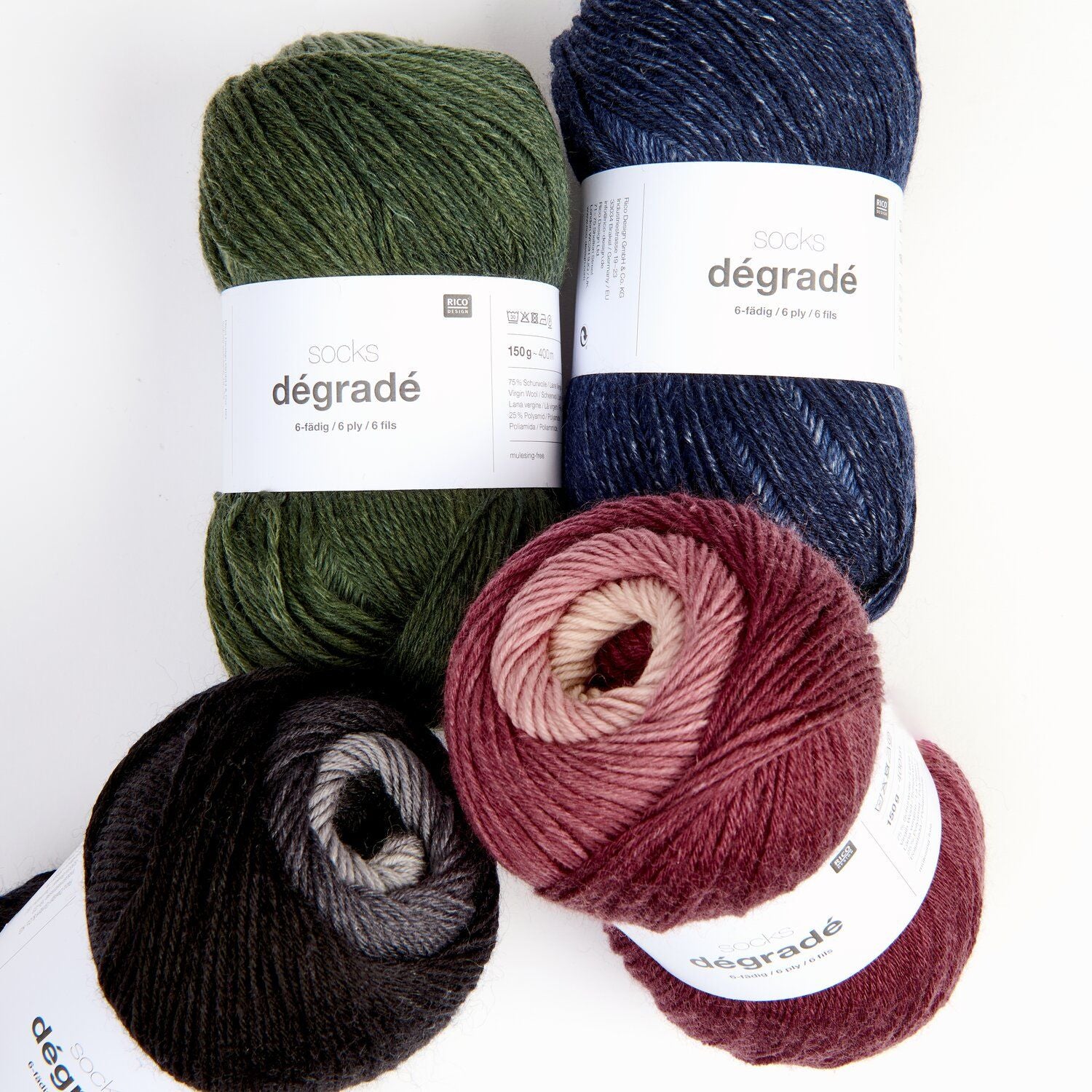 Socks dégradé 6 ply