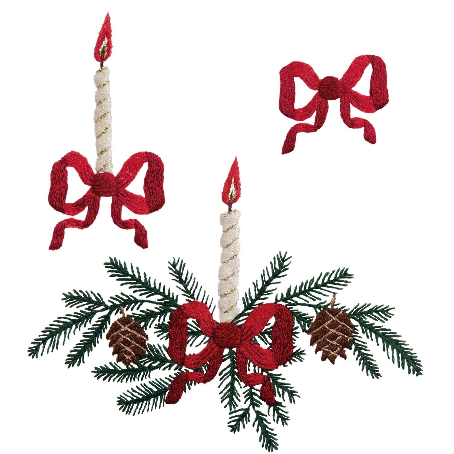 Stick and Stitch Bougies & Noeuds - broderie en patchs