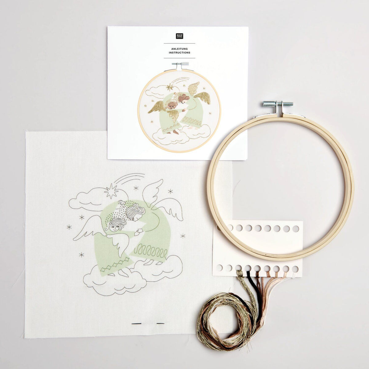 Kit broderie - Anges main dans la main