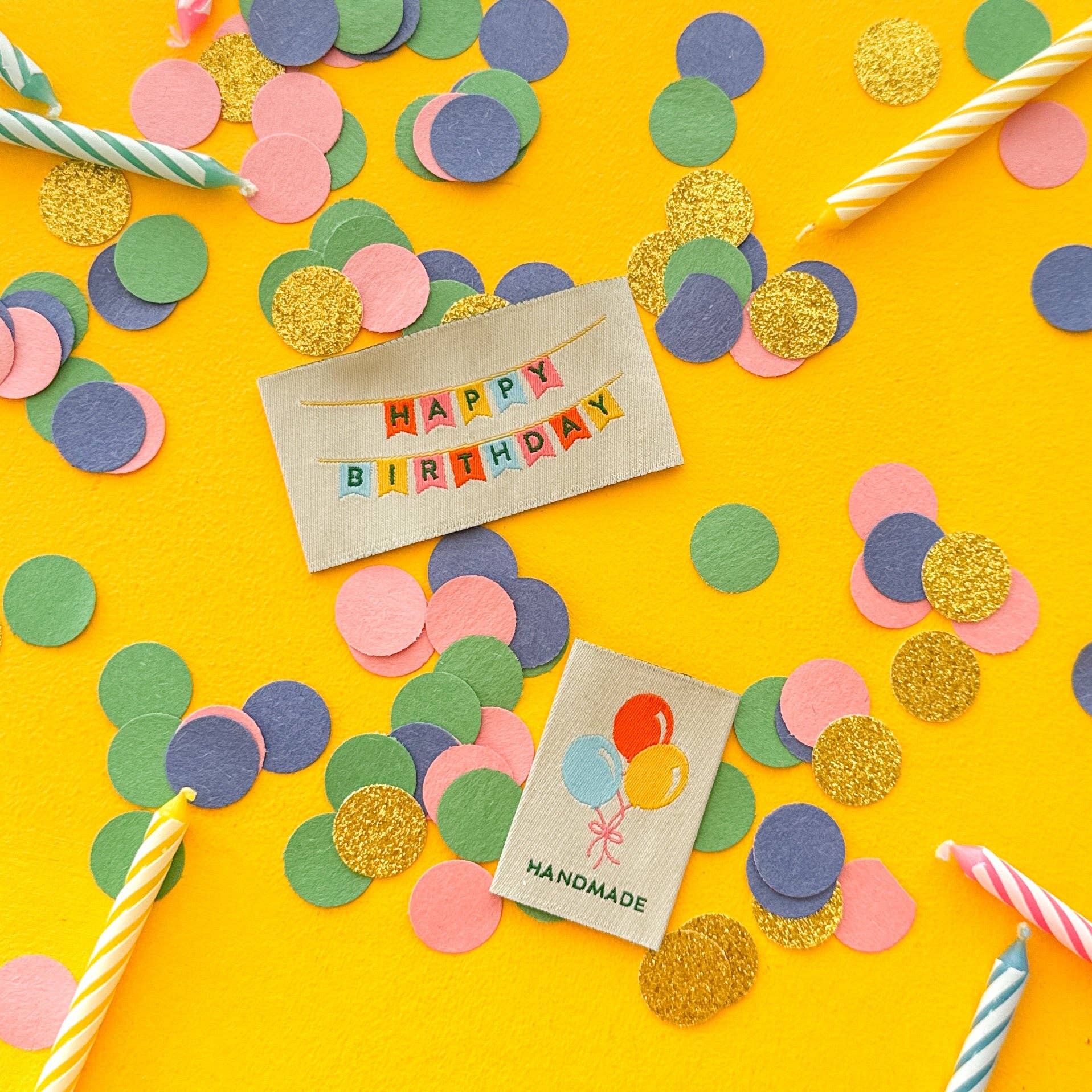 Etiquettes tissées « Birthday »