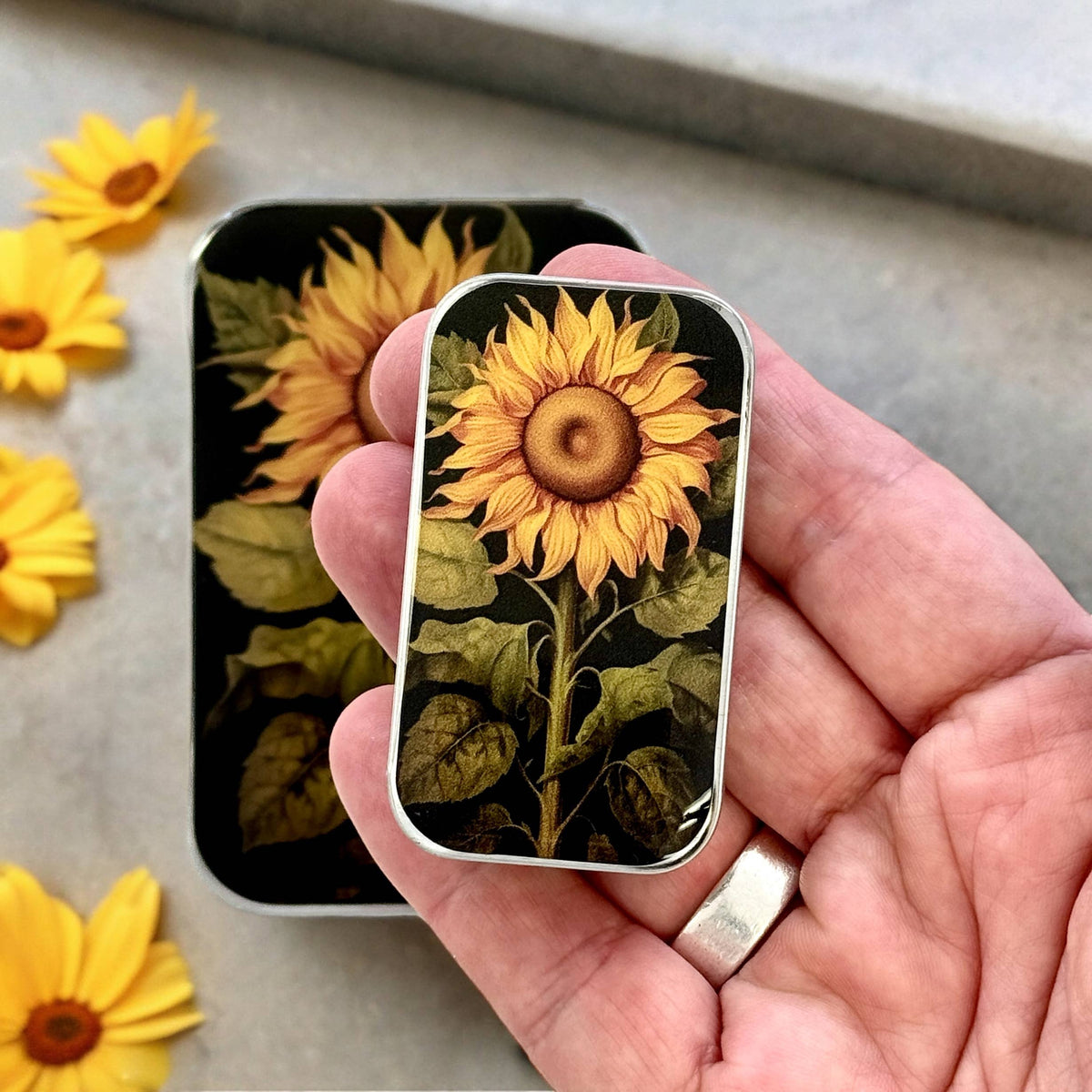 Beautiful Sunflower, boite à marqueurs