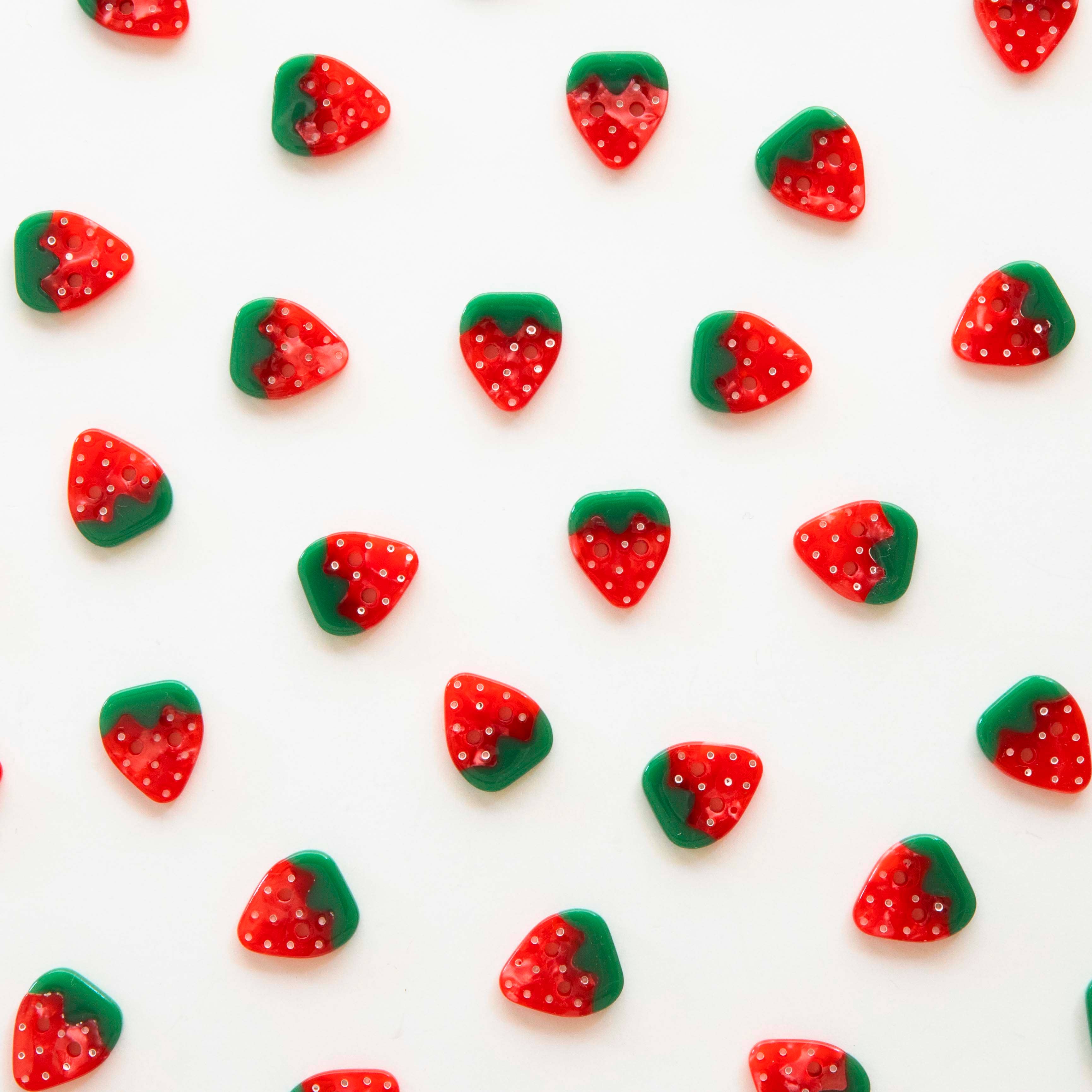 Boutons Fraise Petits 15 mm