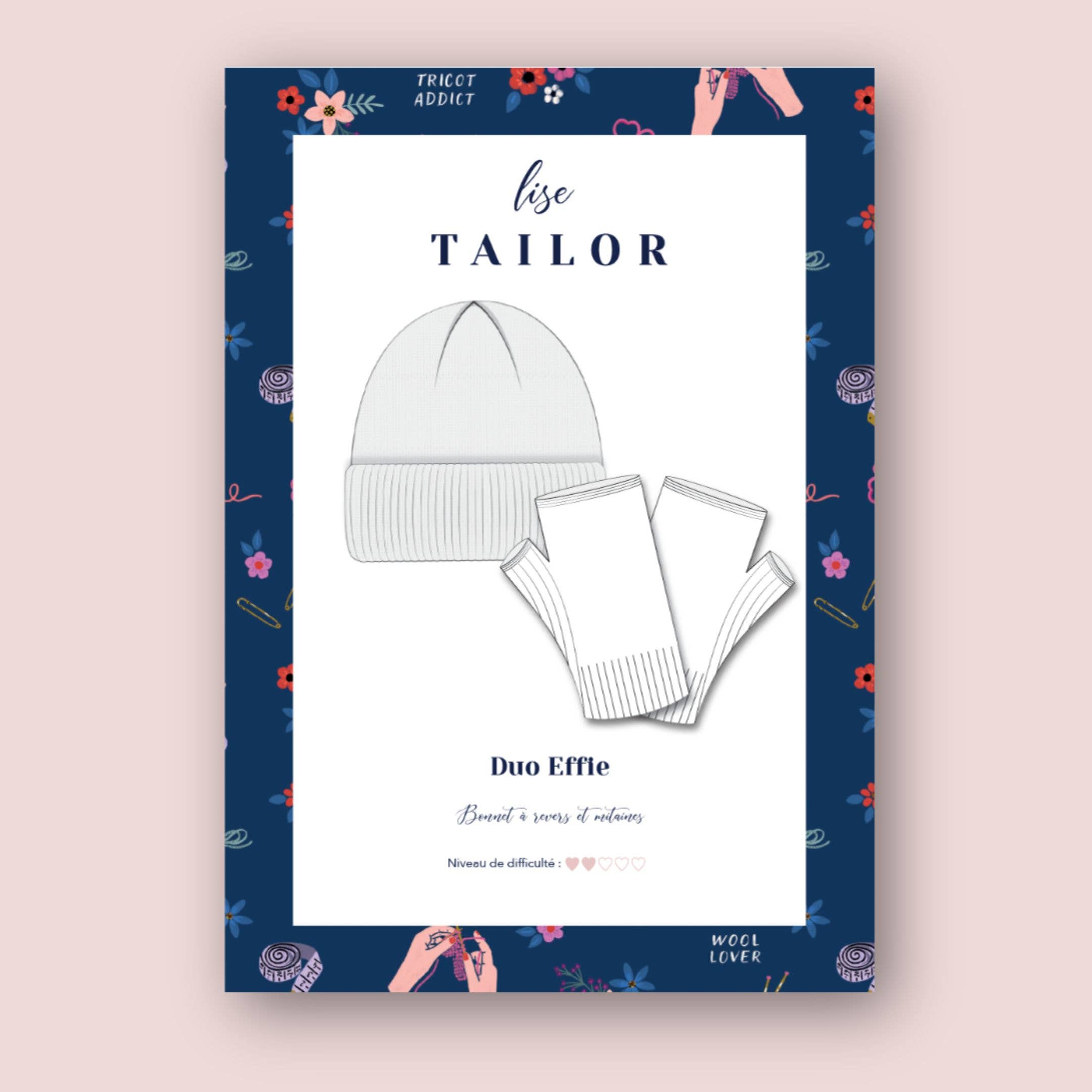 Patron de tricot - Bonnet et Mitaines Effie