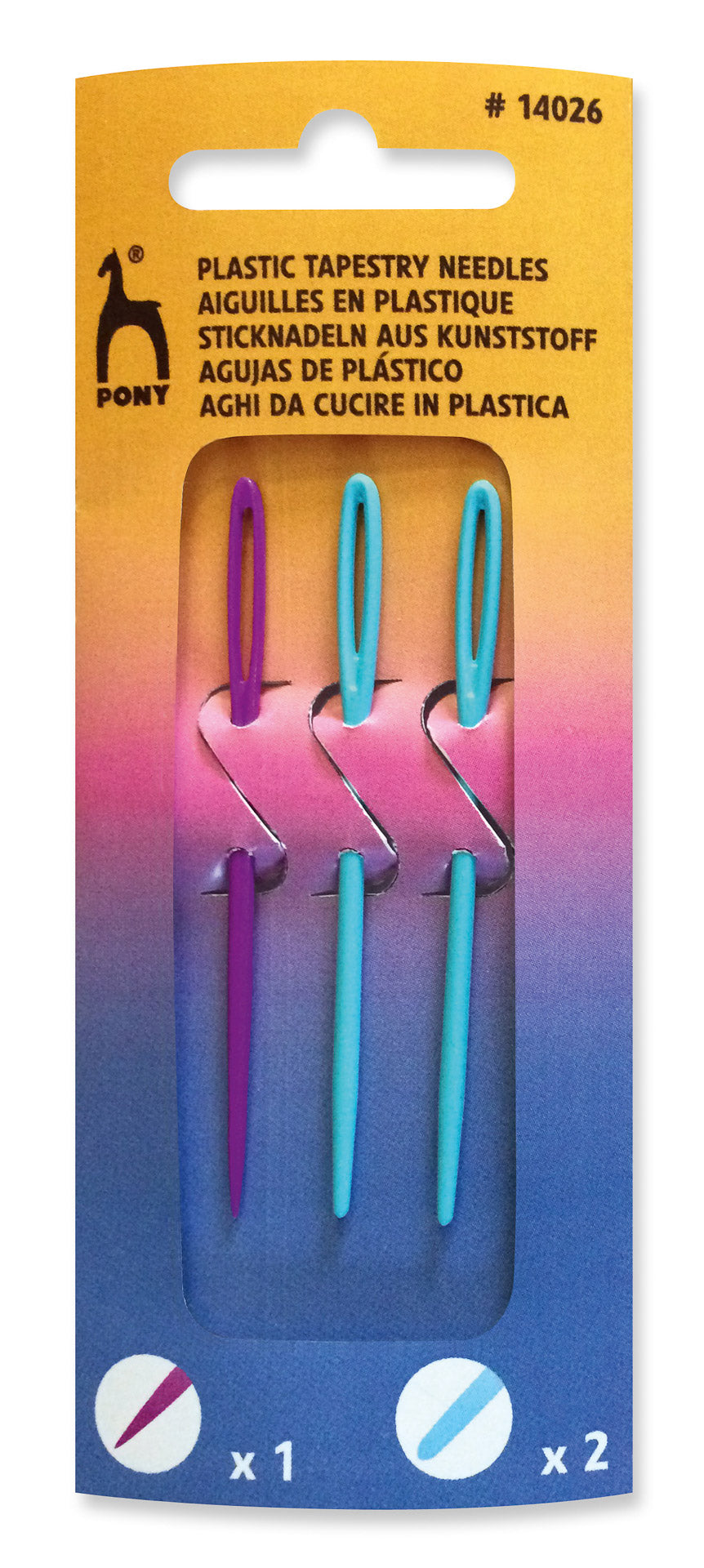 Aiguilles à laine en plastique x3