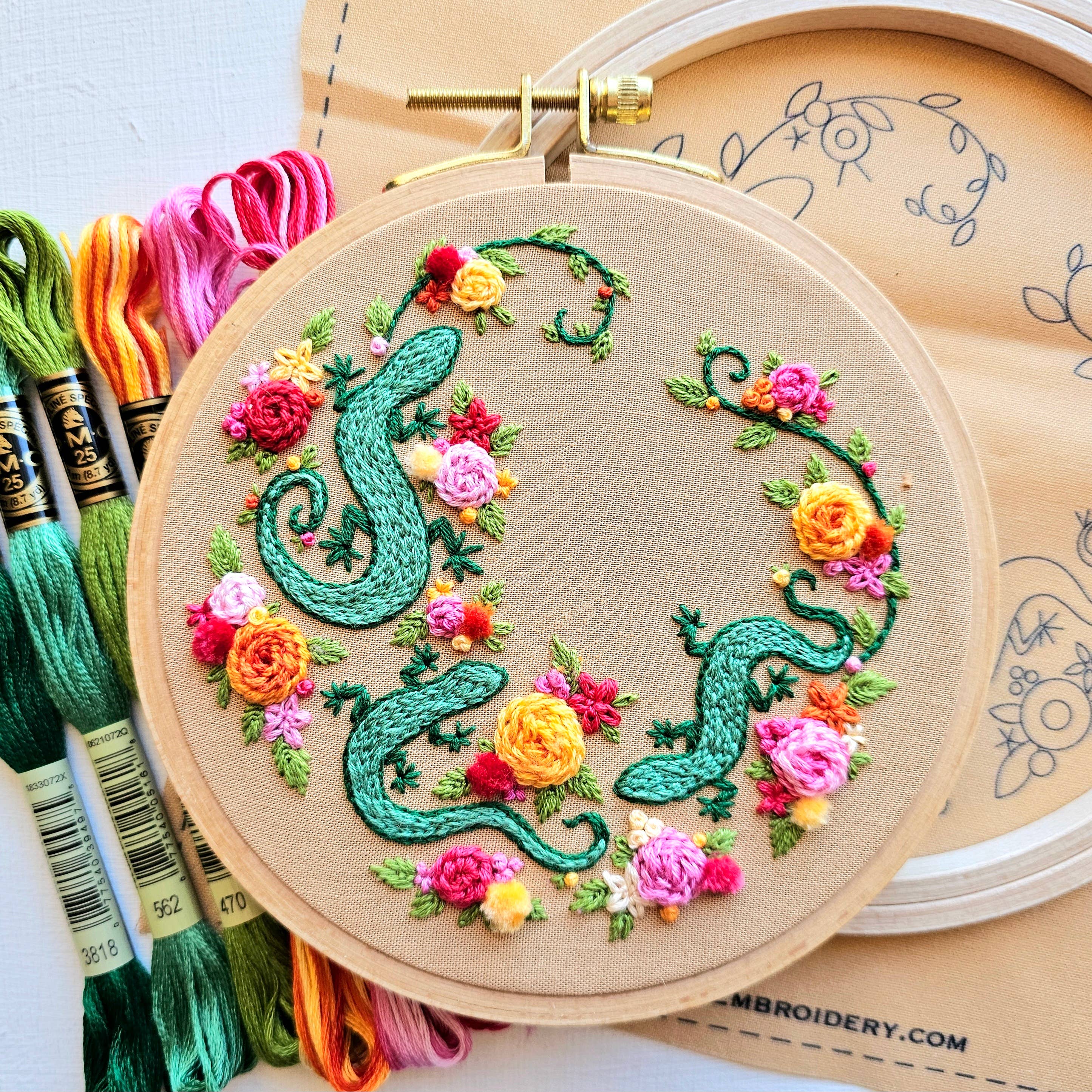 Kit de broderie "Backyard Geckos"