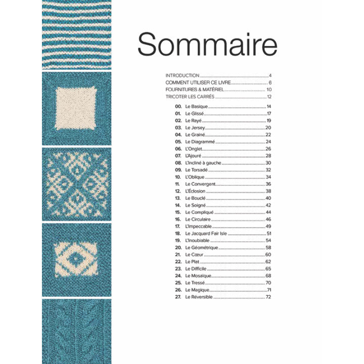 50 carrés pour débuter au tricot