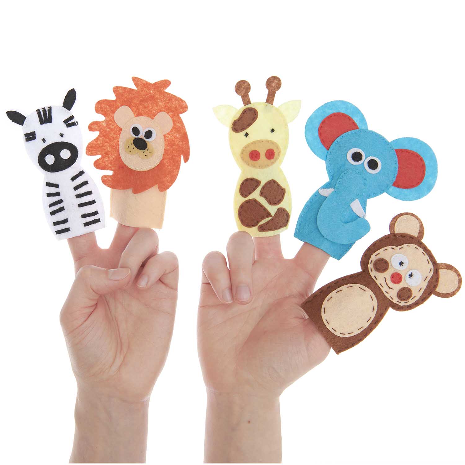 Kits DIY - Marionnettes à doigts DINO & Jungle – Le Chat qui Tricote