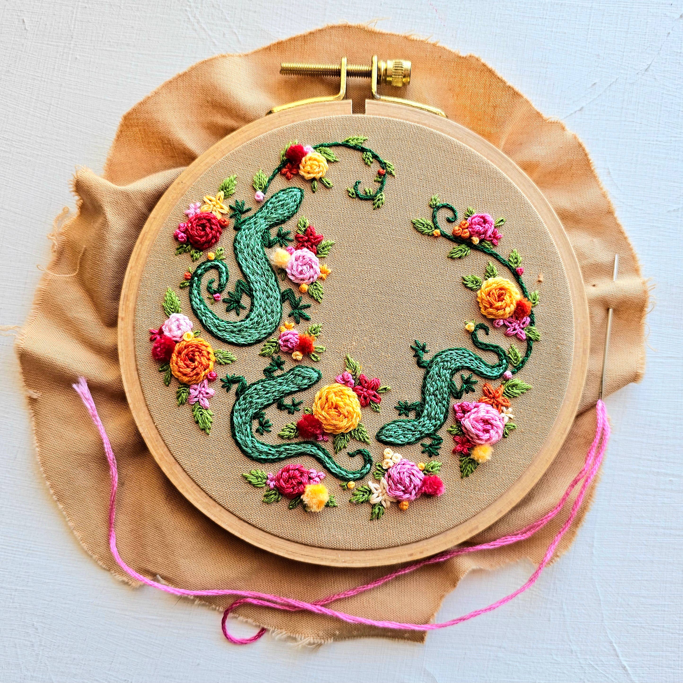 Kit de broderie "Backyard Geckos"