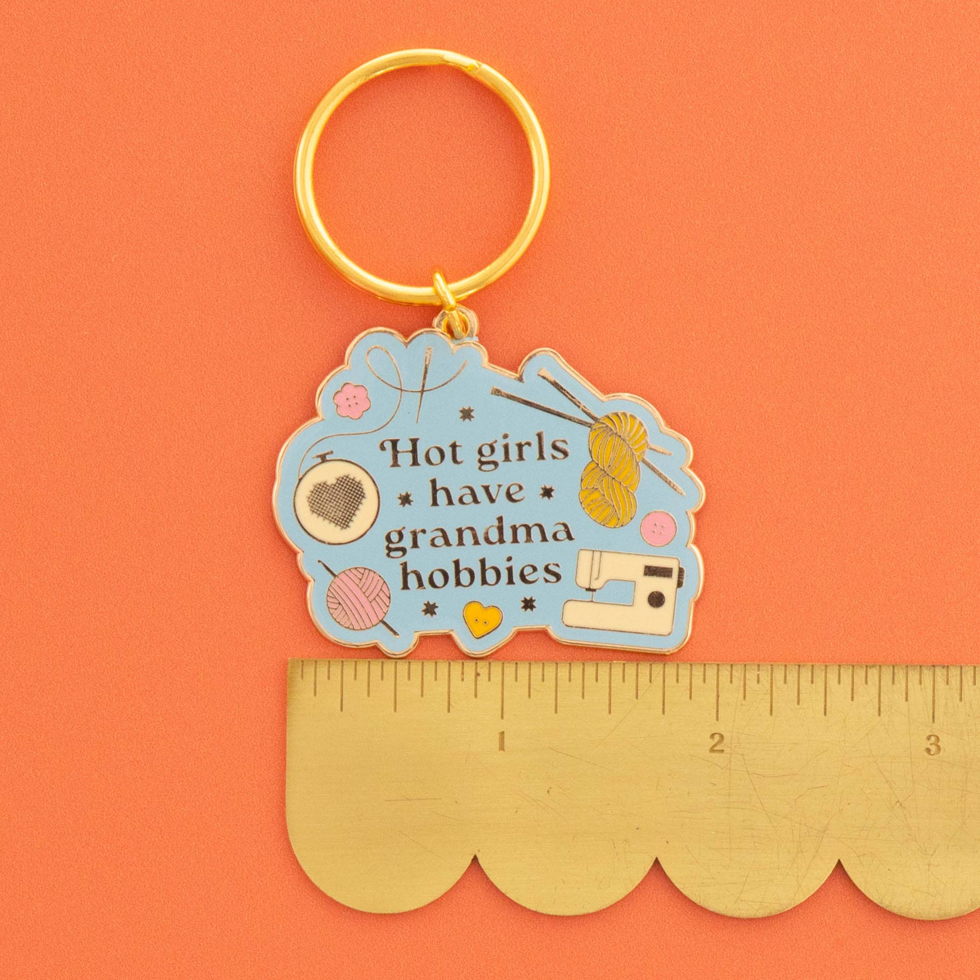 Porte-clés «Les filles sexy ont des passe-temps de grand-mère»