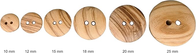 Boutons en bois d'olivier