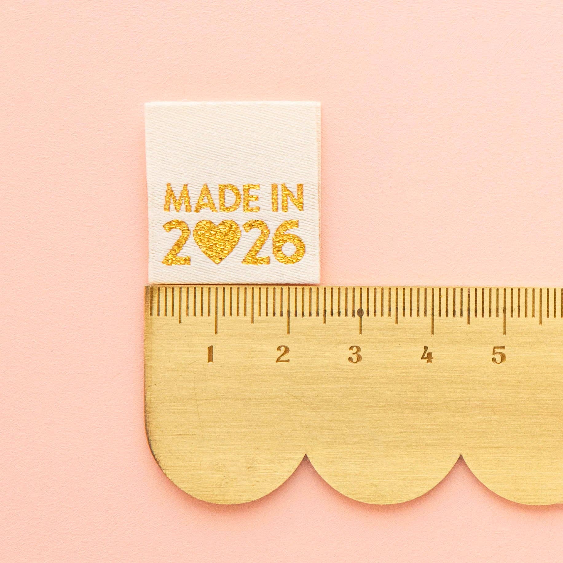 Étiquettes Tissées - Made in 2026 - OR