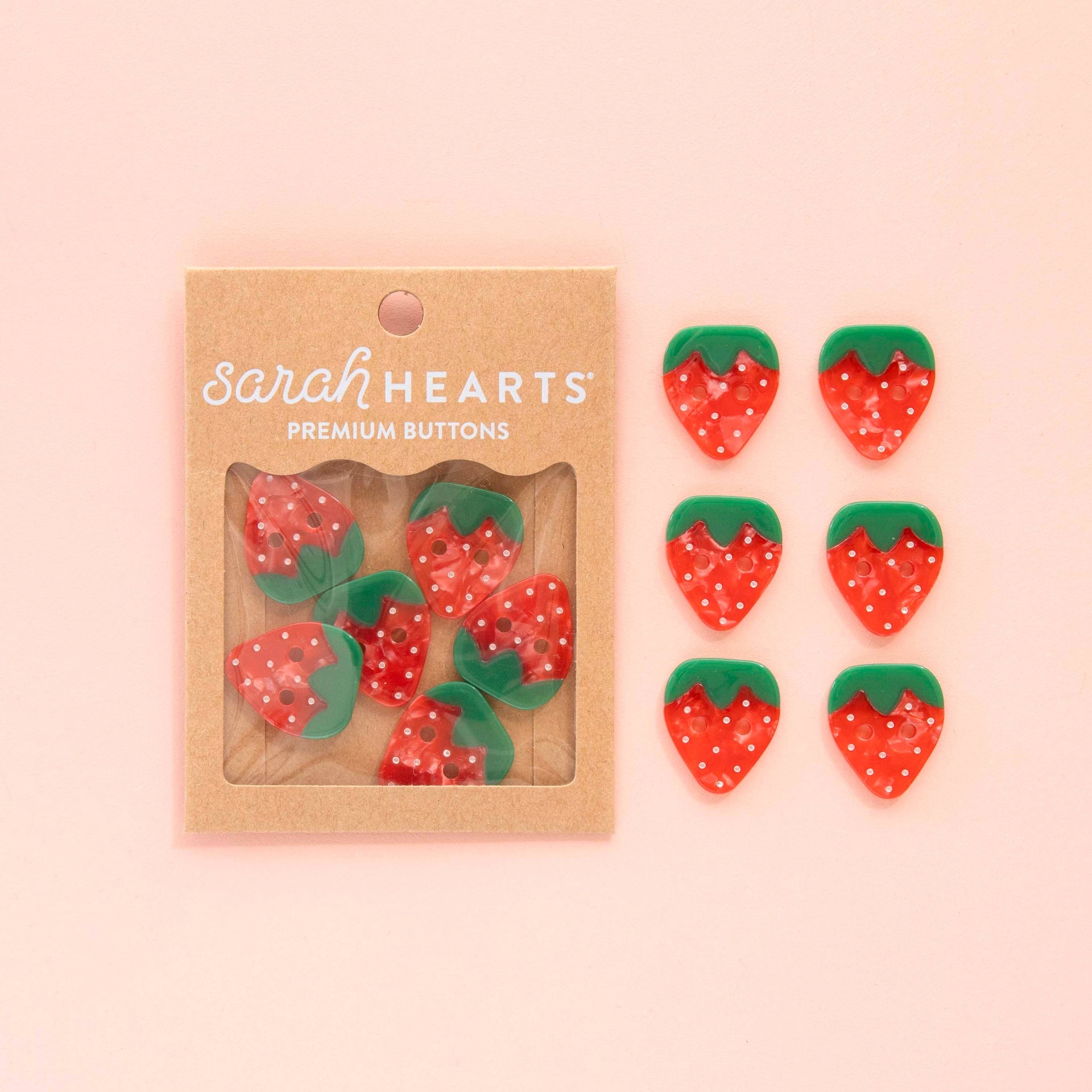Boutons Fraise 25 mm