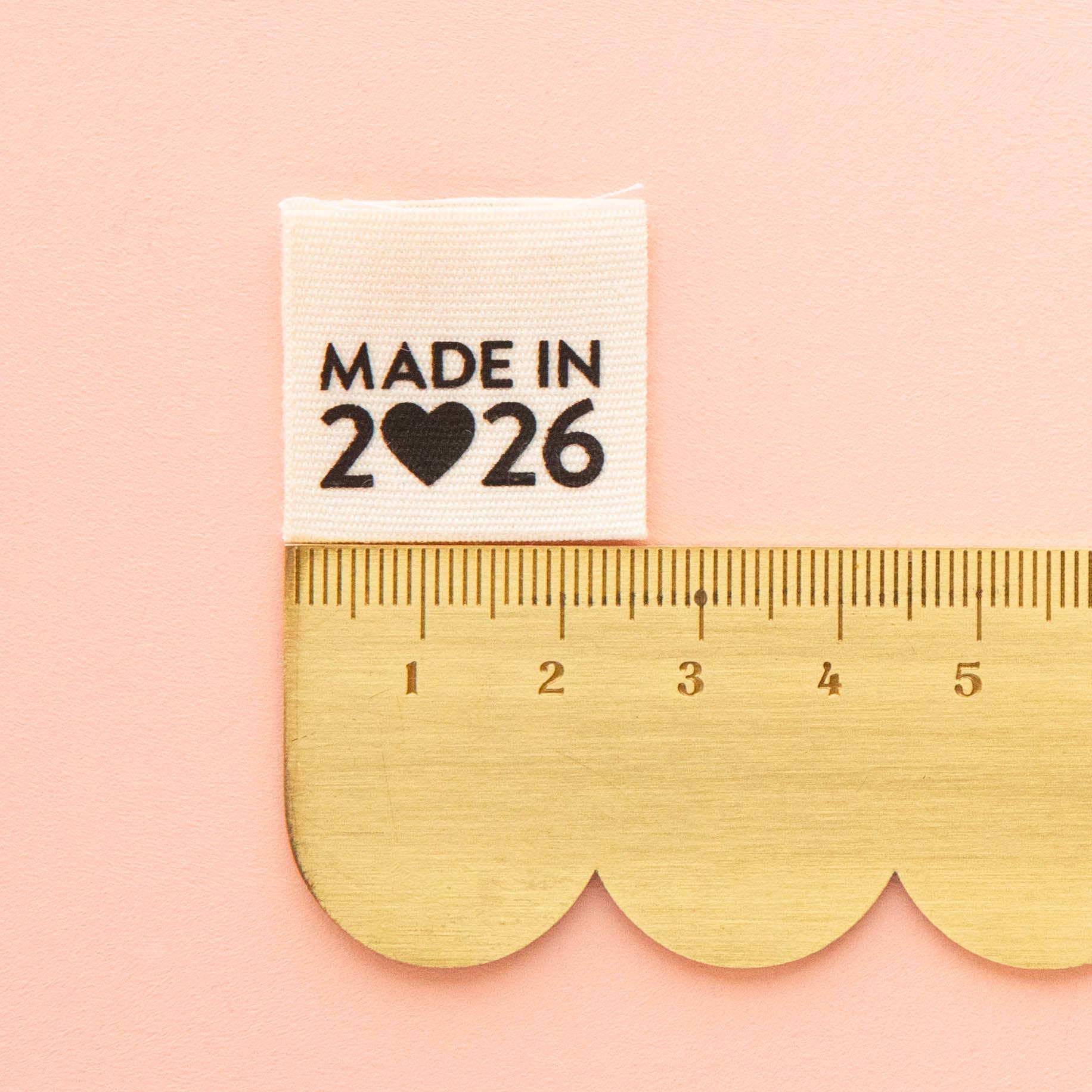 Étiquettes Tissées - Made in 2026 - Noir