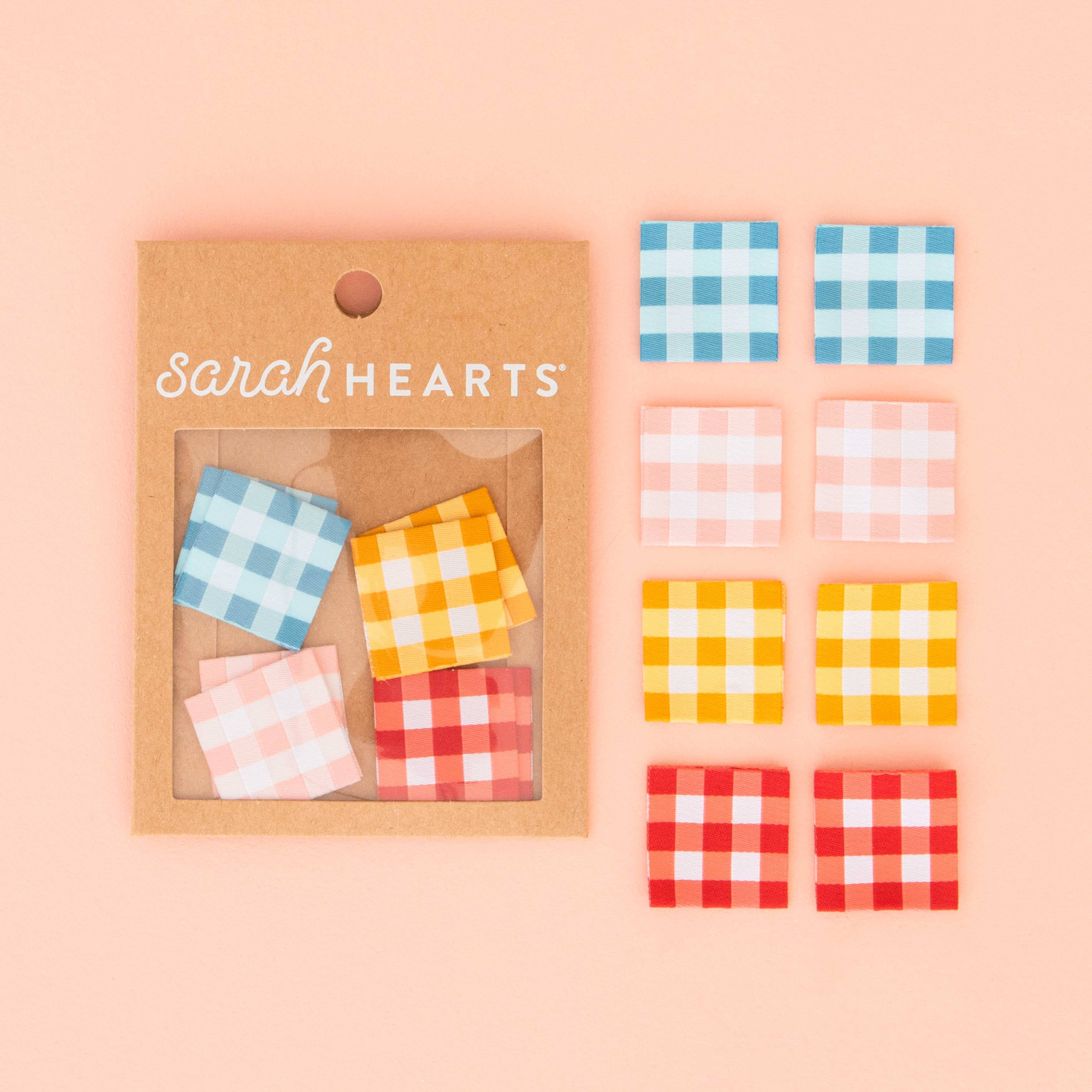 Gingham Multipack - Étiquettes tissées à coudre pour vêtements et couettes