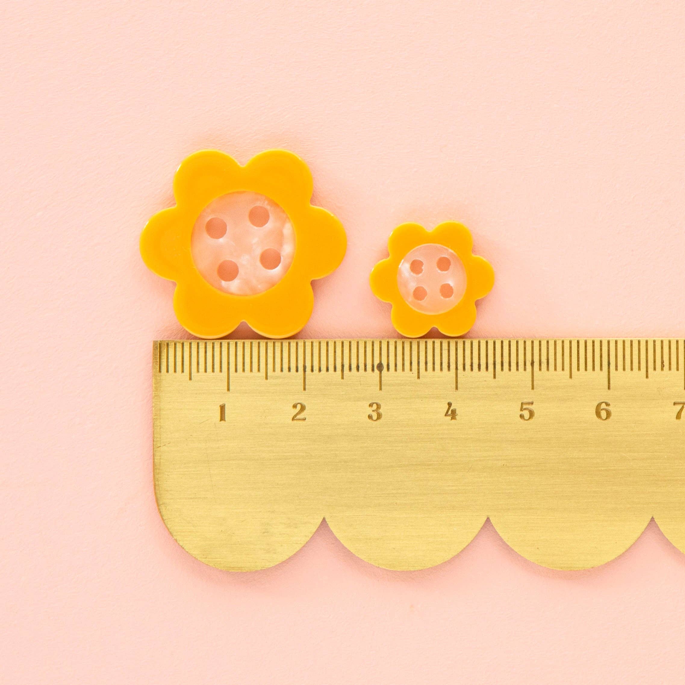 Boutons Marguerite Jaune 15 mm