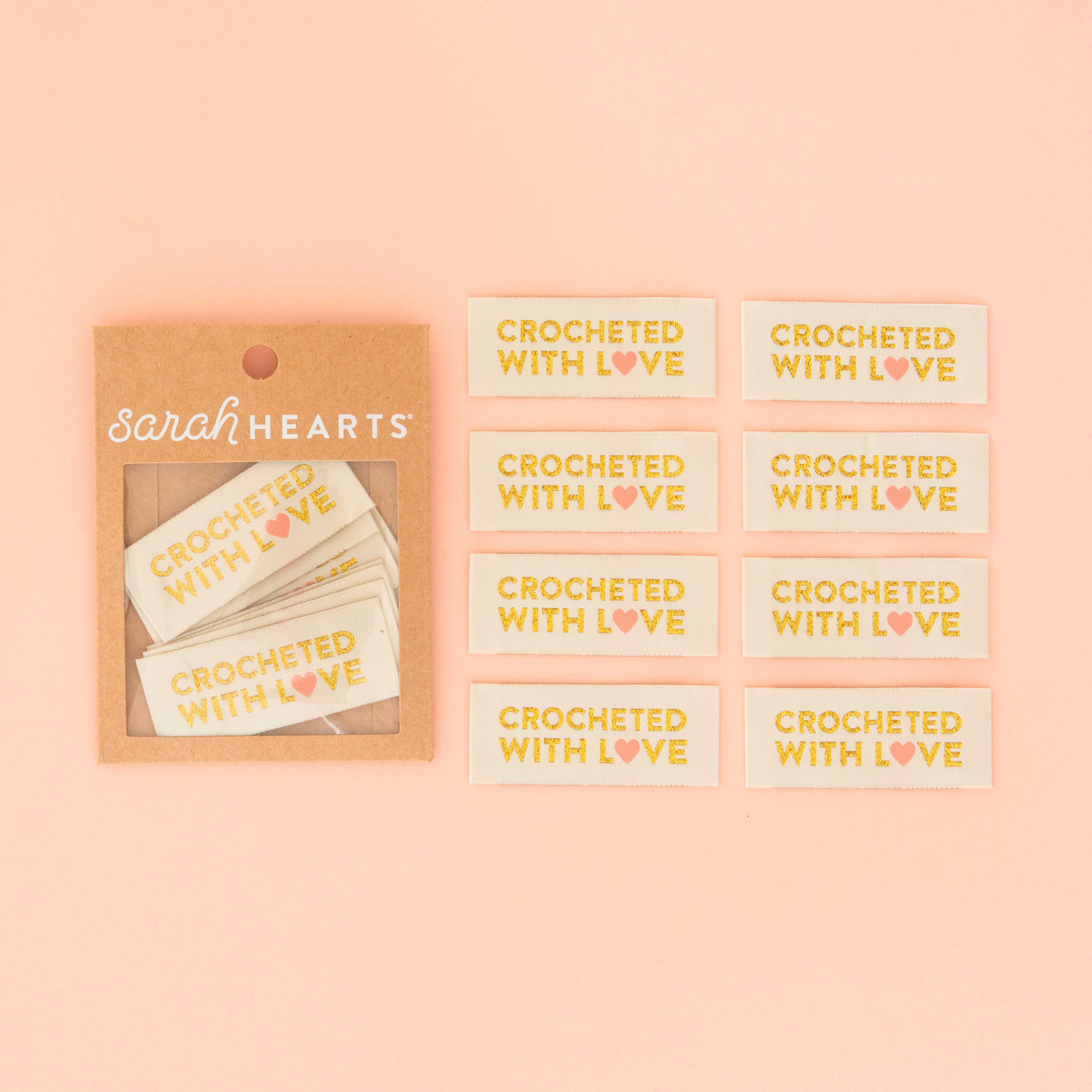 Étiquettesà coudre Crocheté avec amour