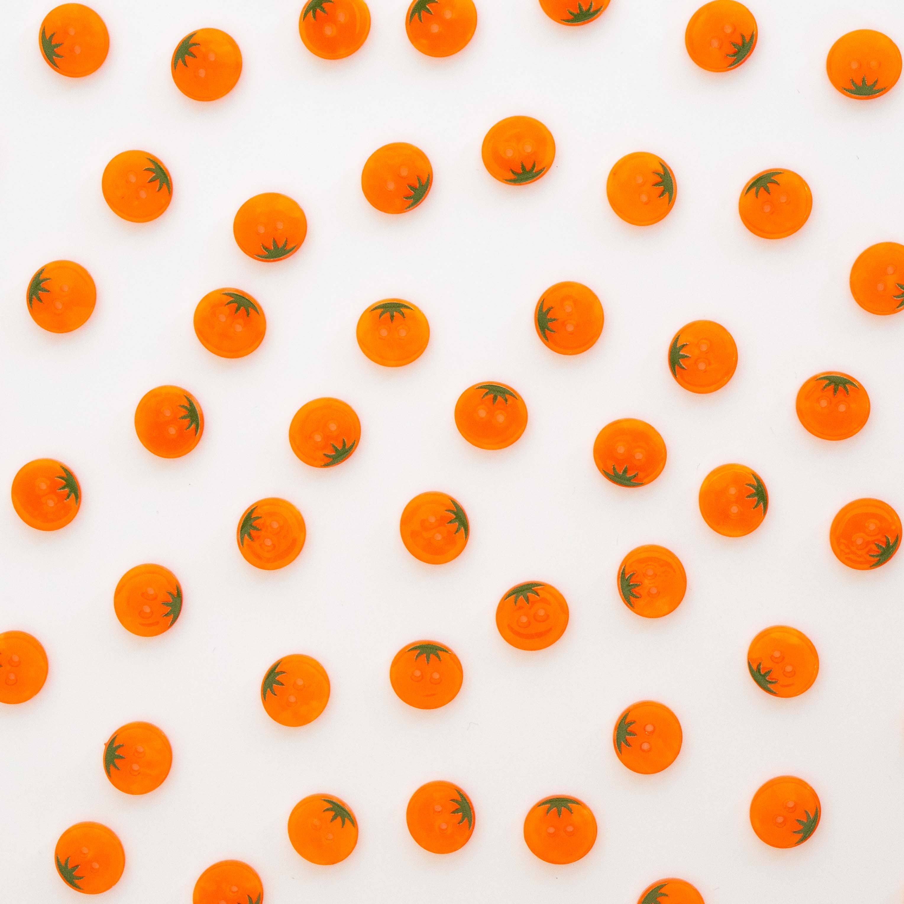 Petits Boutons Tomate ancienne orange 15 mm