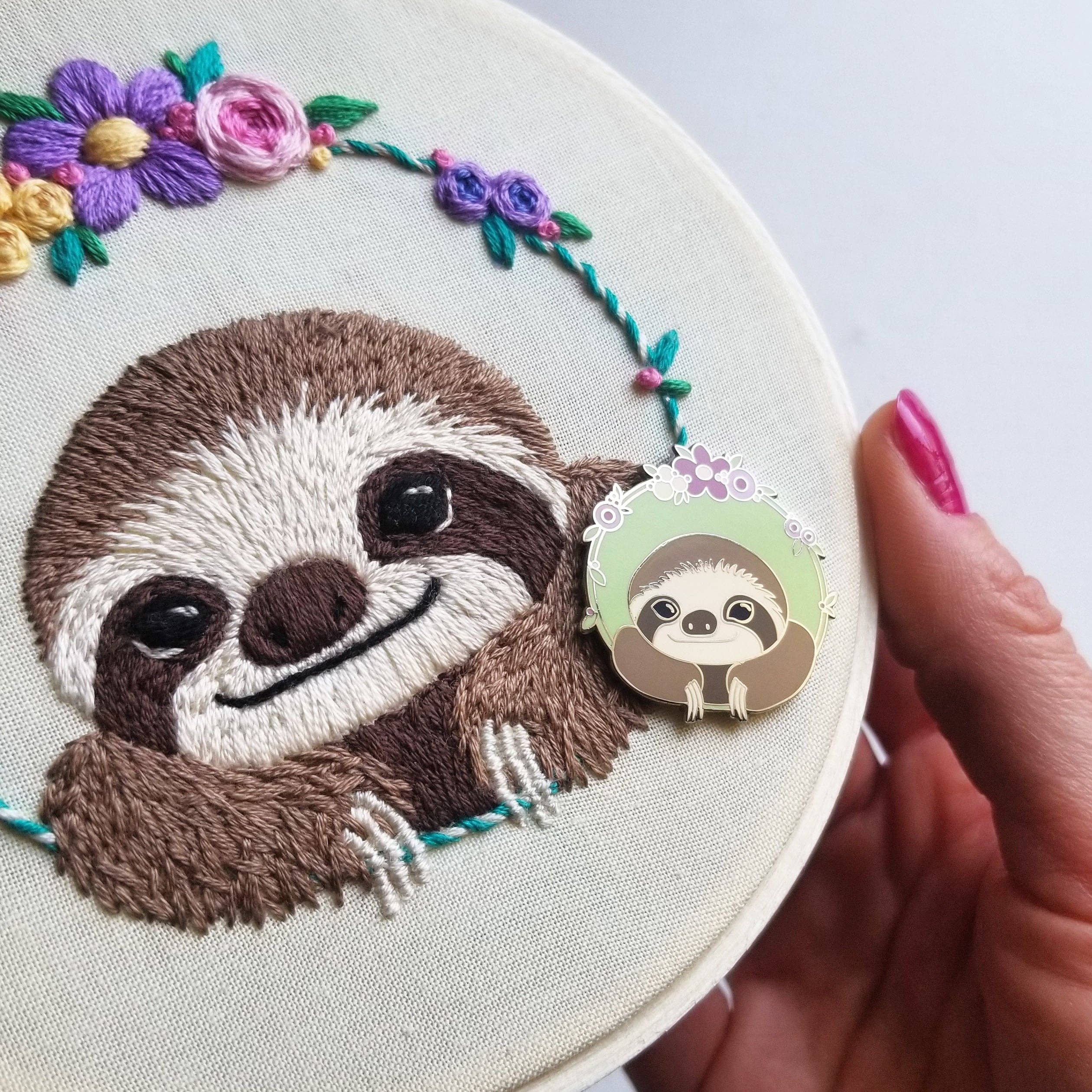 Porte-aiguille aimanté Happy Sloth