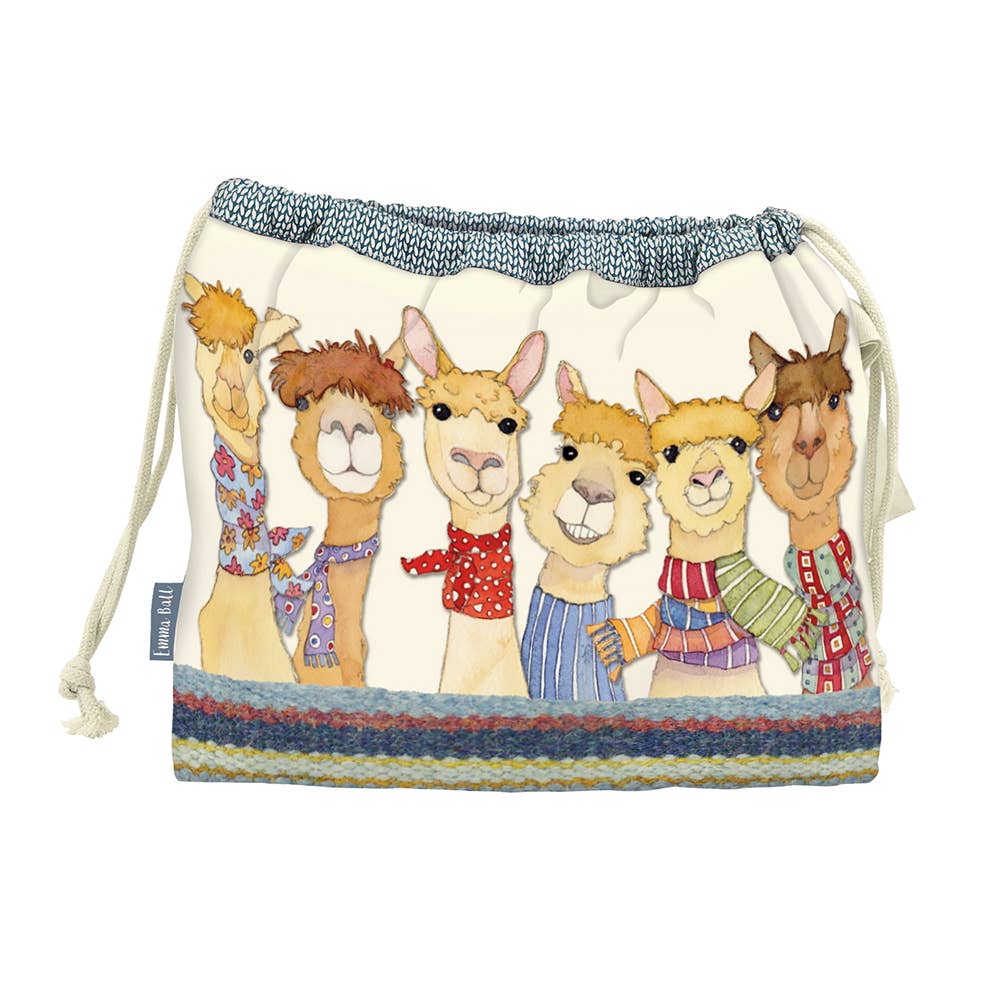 Sac à cordon avec alpacas joyeux