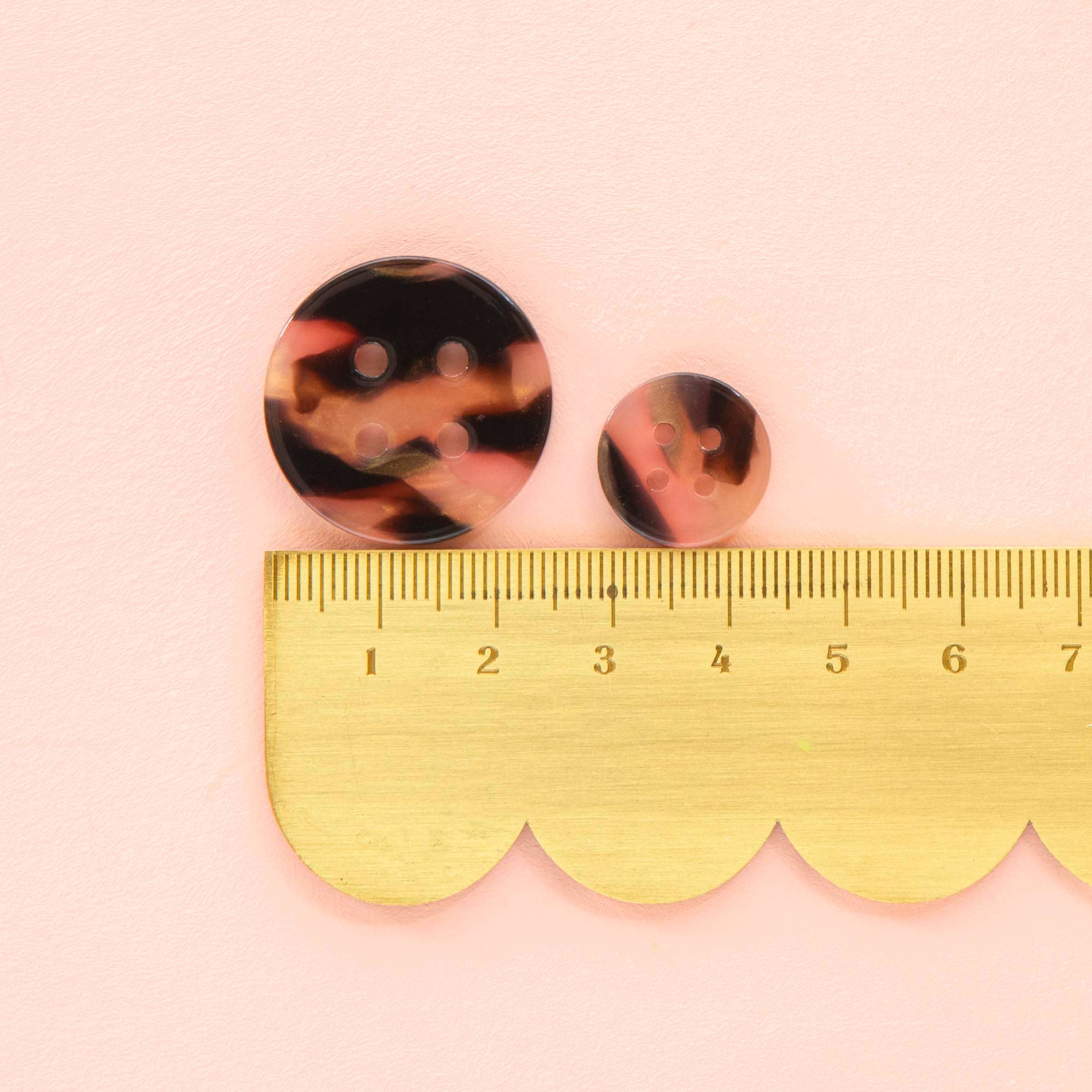 Boutons en Écaille de Tortue 25 mm