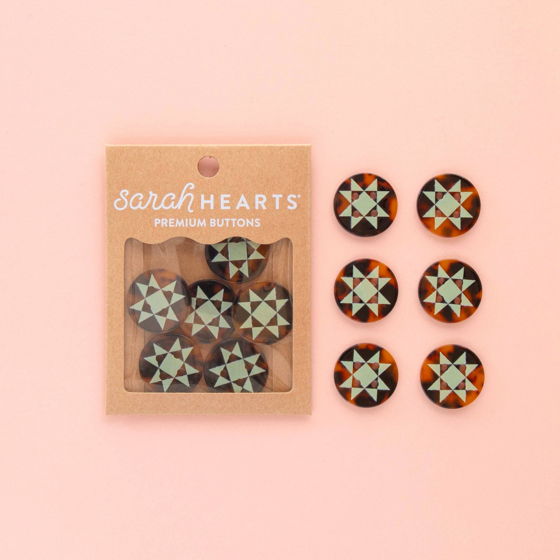 Boutons Étoile de Quilt 25 mm