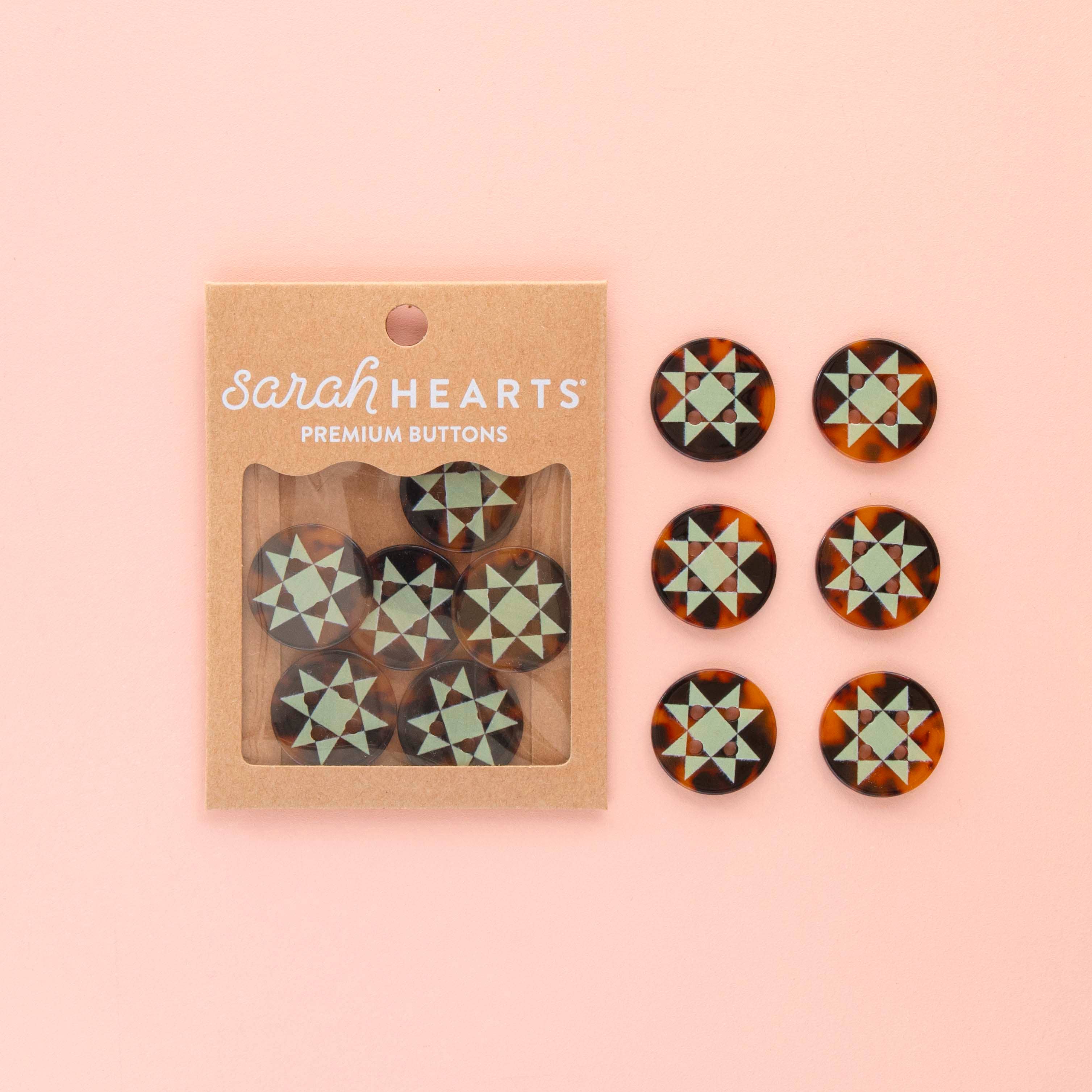 Boutons Étoile de Quilt 25 mm