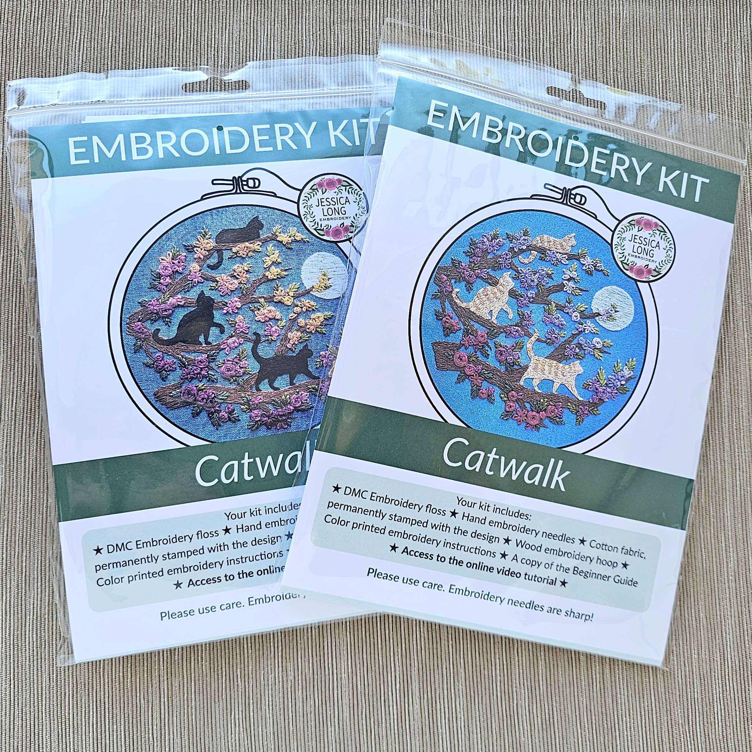 Kit de broderie Cats & Full Moon
