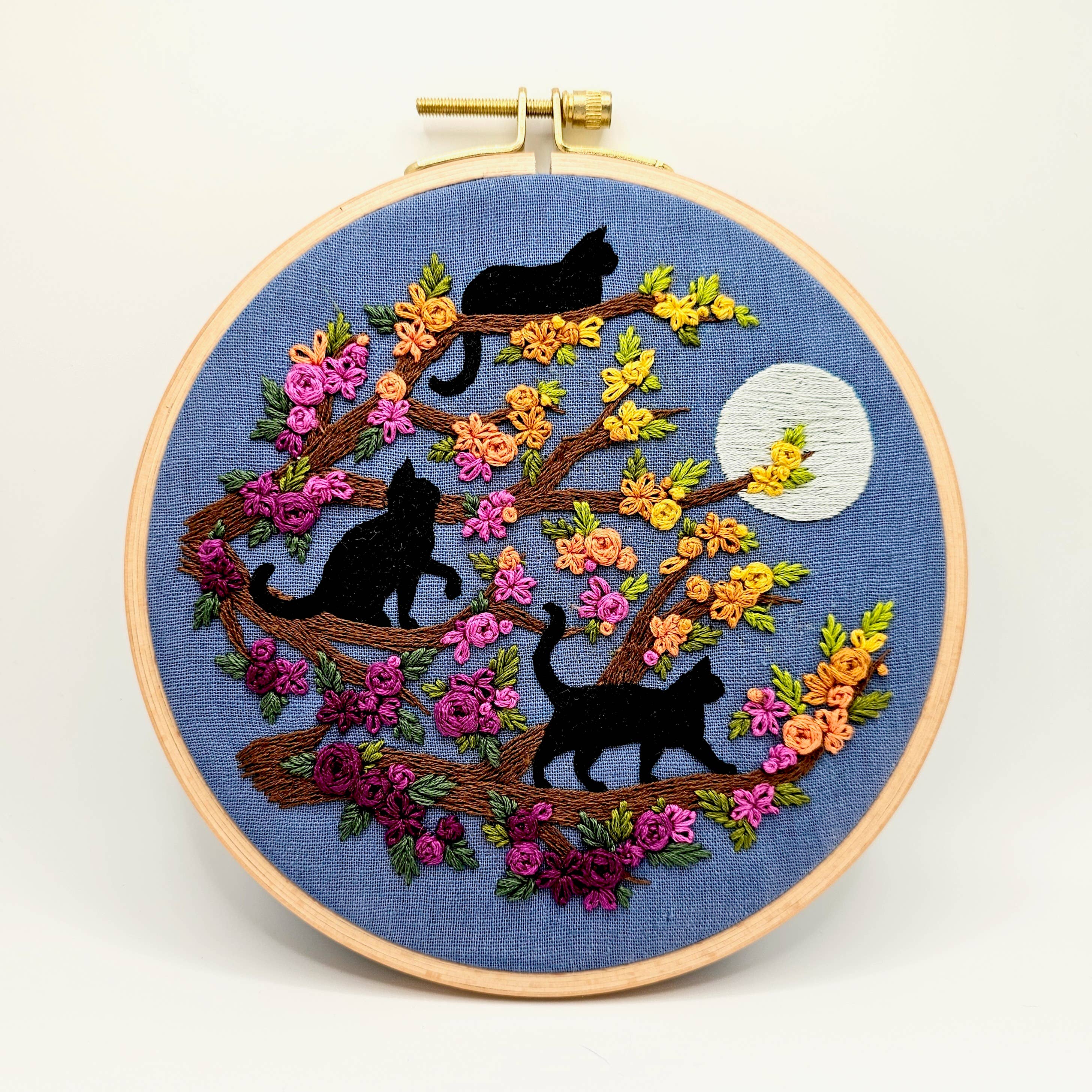 Kit de broderie Cats & Full Moon