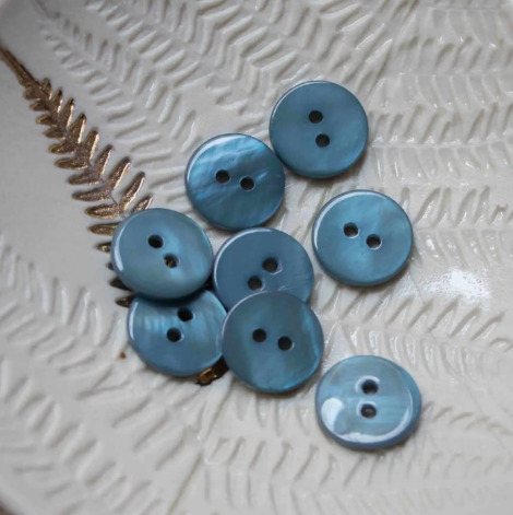 Boutons en nacre 15 mm à deux trous