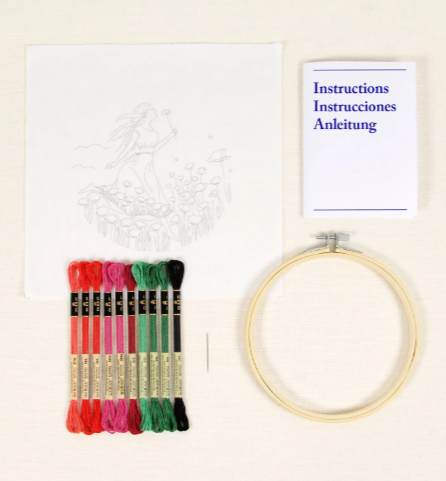 Coquelicots romantiques - Kit de broderie
