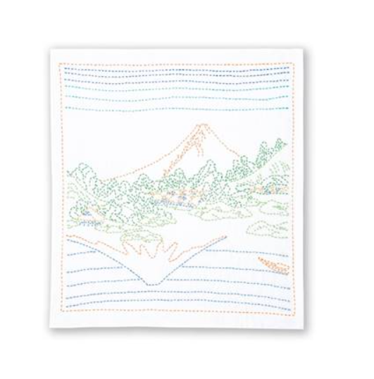 Kit carré Sashiko - Mont Fuji