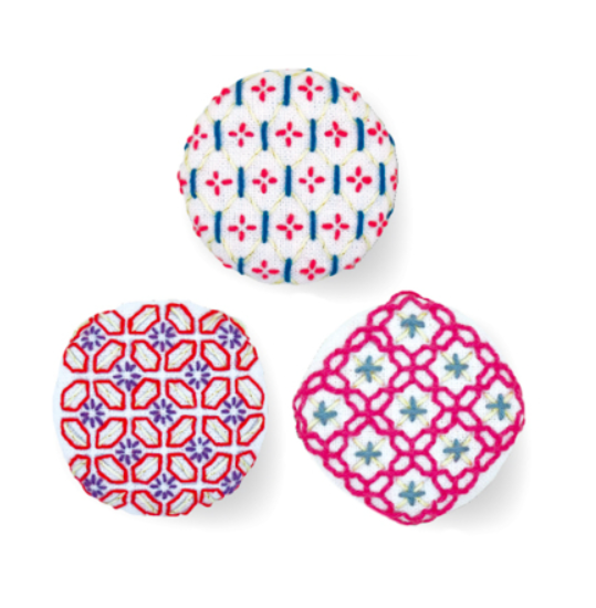 Kit Hitomezachi Sashiko - 3 broches