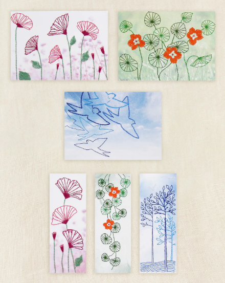 Cartes à broder Nature - Kit broderie