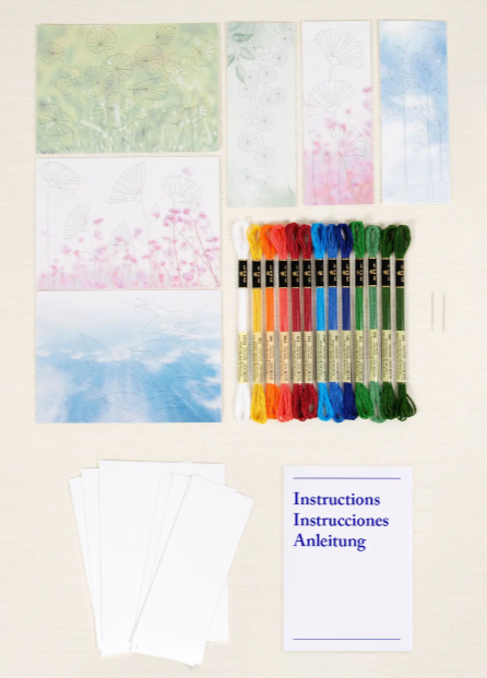 Cartes à broder Nature - Kit broderie