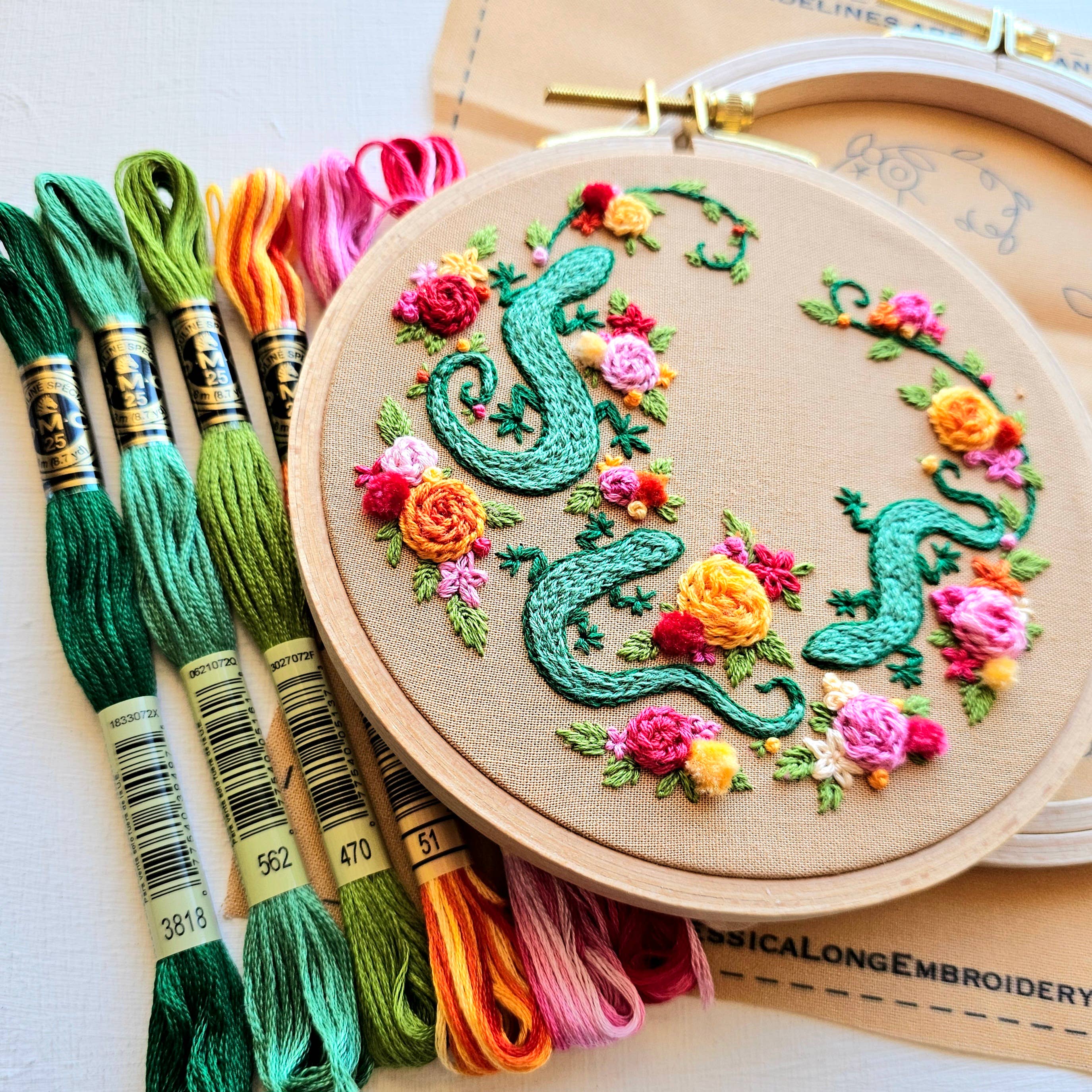Kit de broderie "Backyard Geckos"