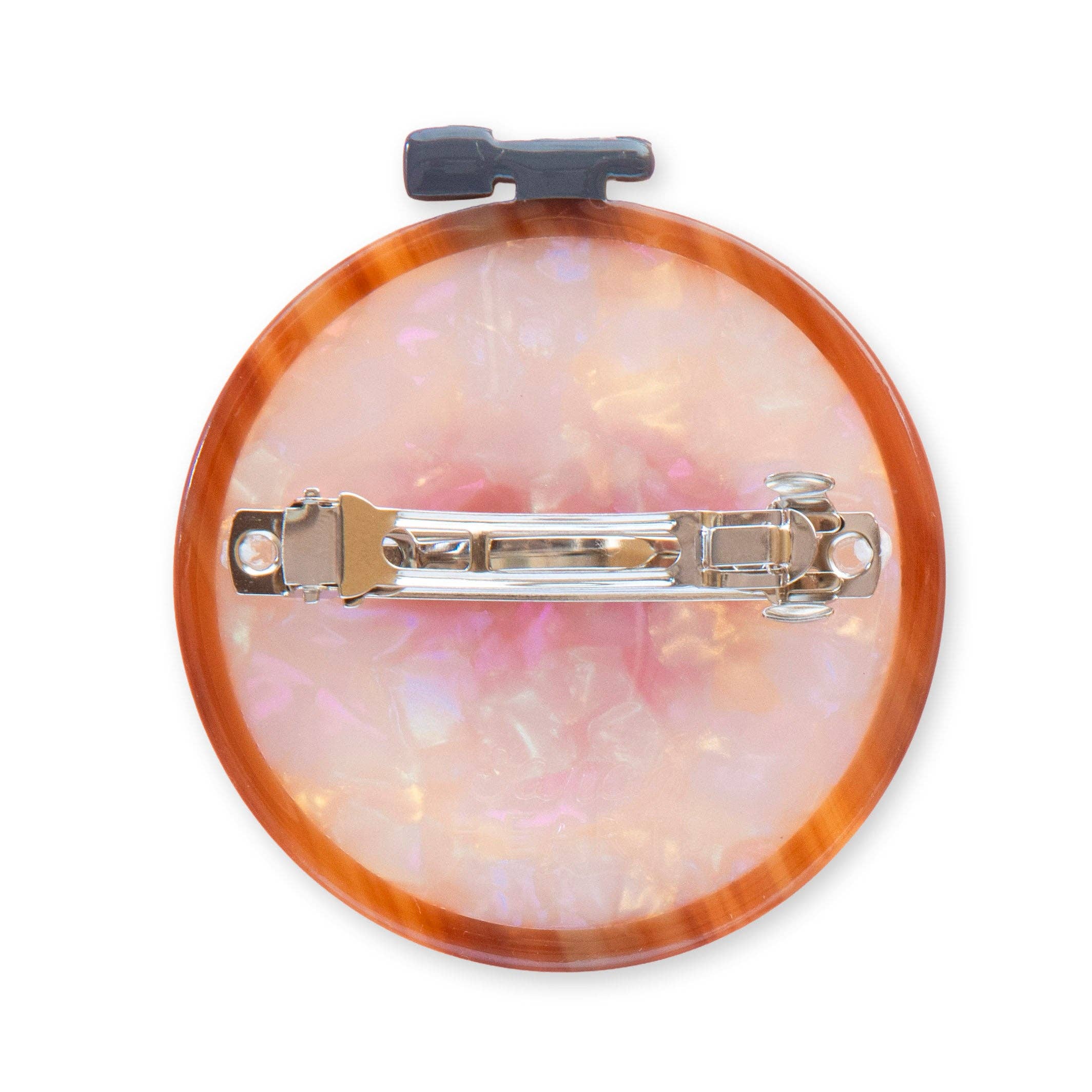 Barrette à clip pour cheveux - cerceau de broderie au point de croix