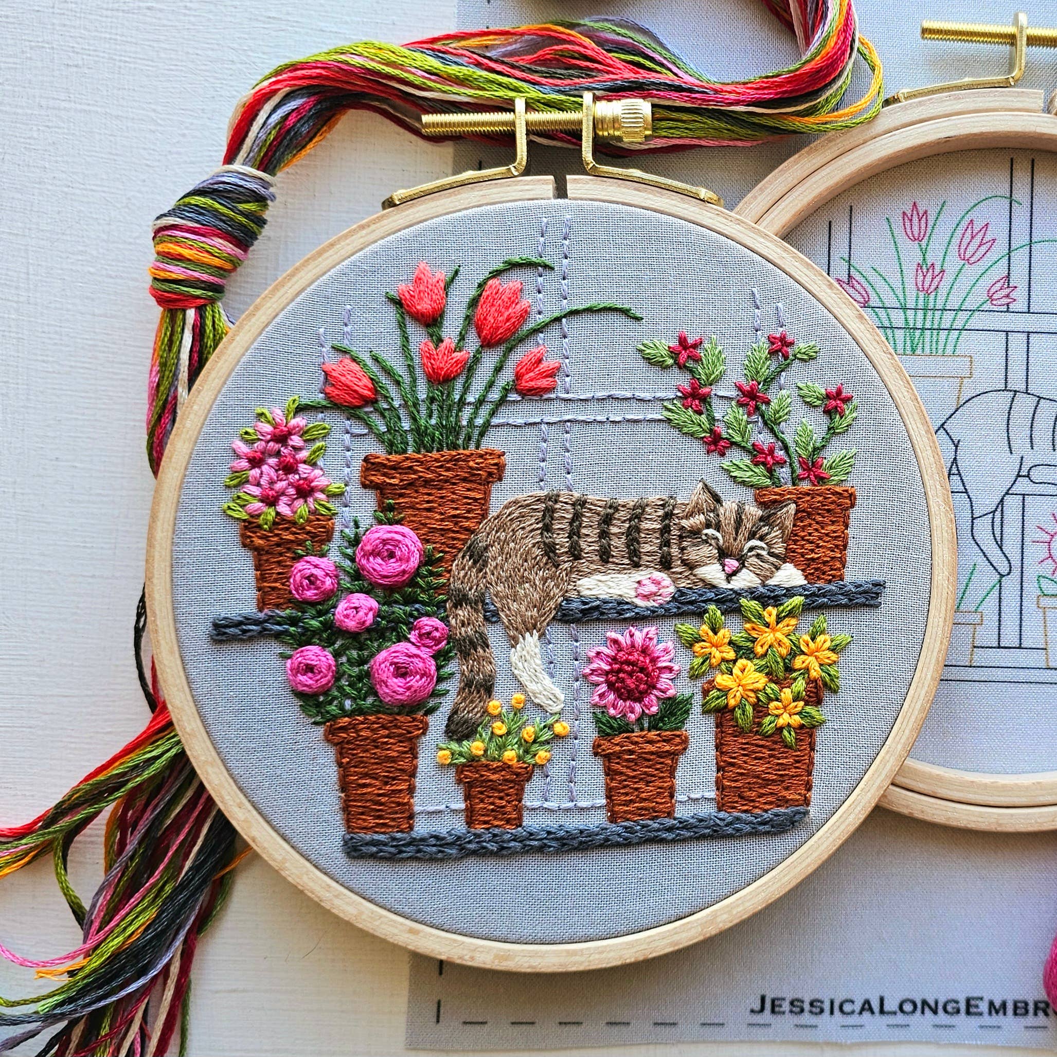 Kit de broderie Sieste avec des fleurs