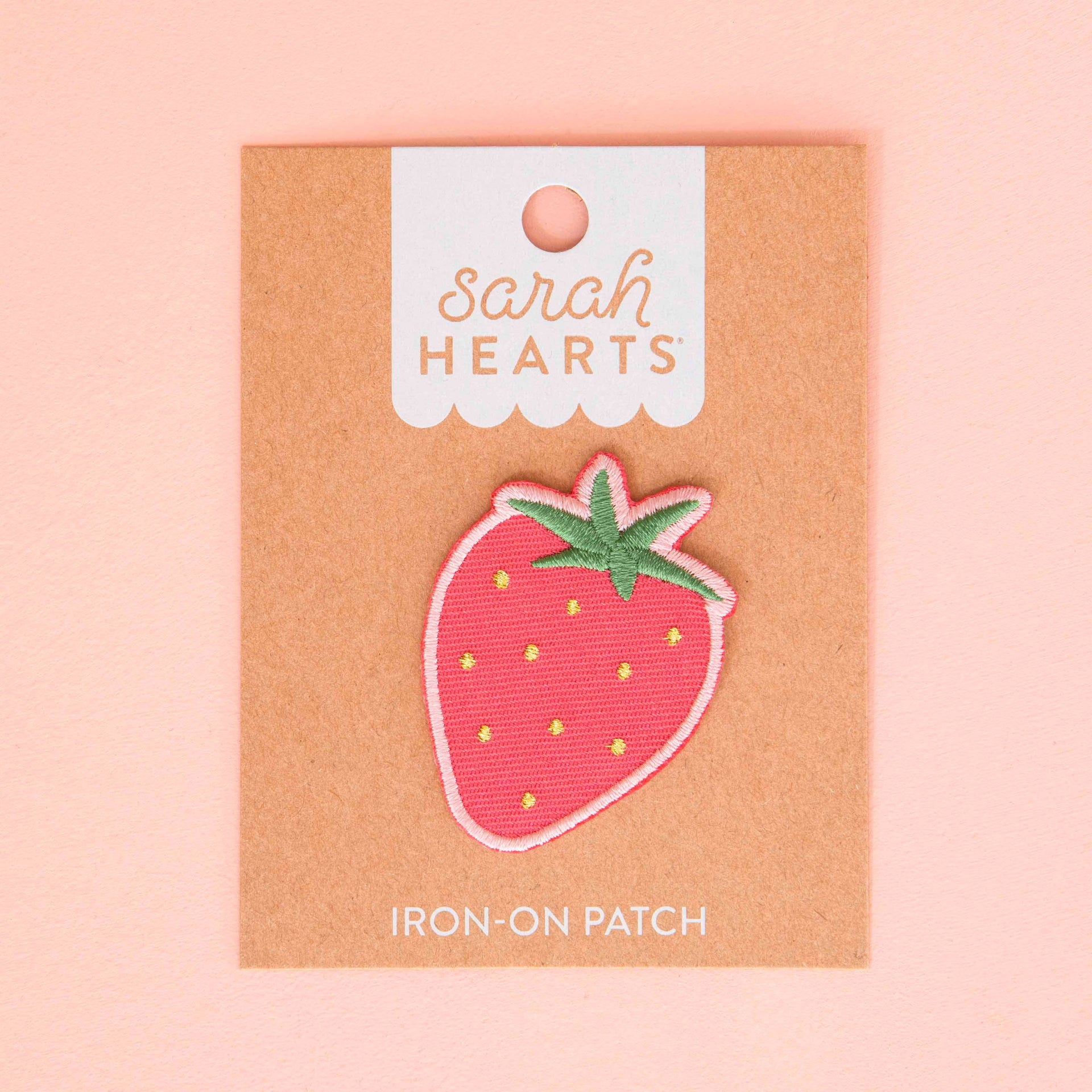 Patch thermocollant en forme de fraise