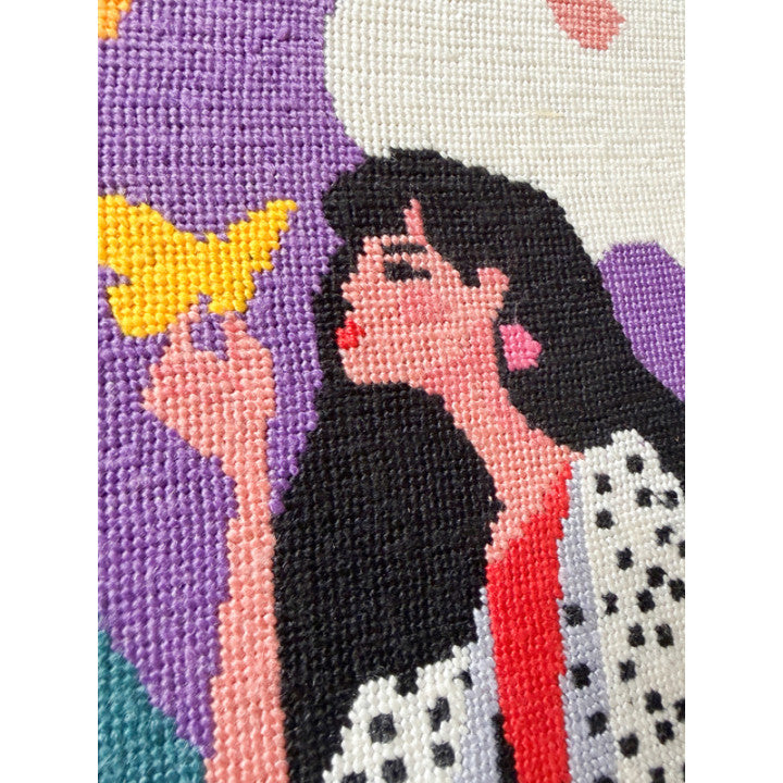 La femme au papillon - Canevas